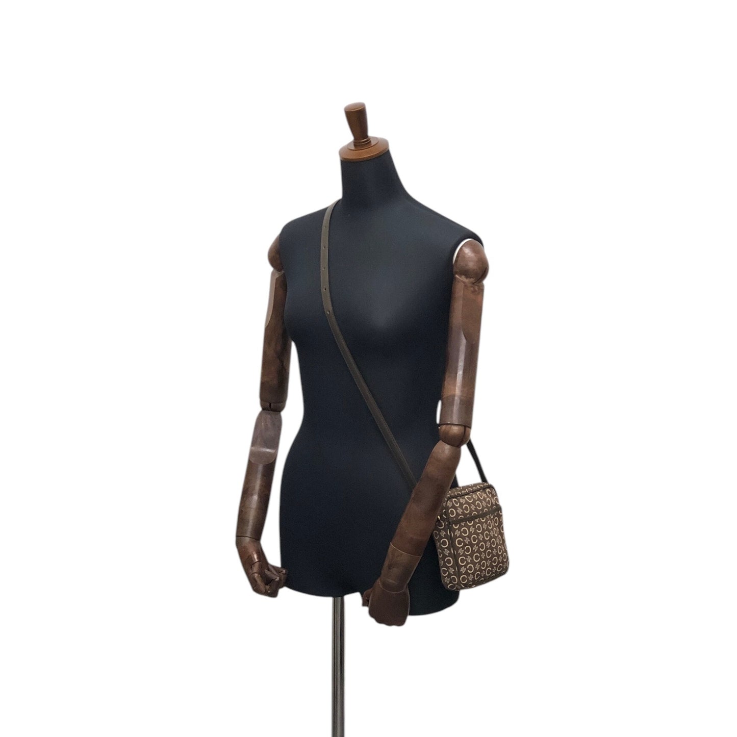 CELINE C Macadam Shoulder bag Brown Vintage jb4yns