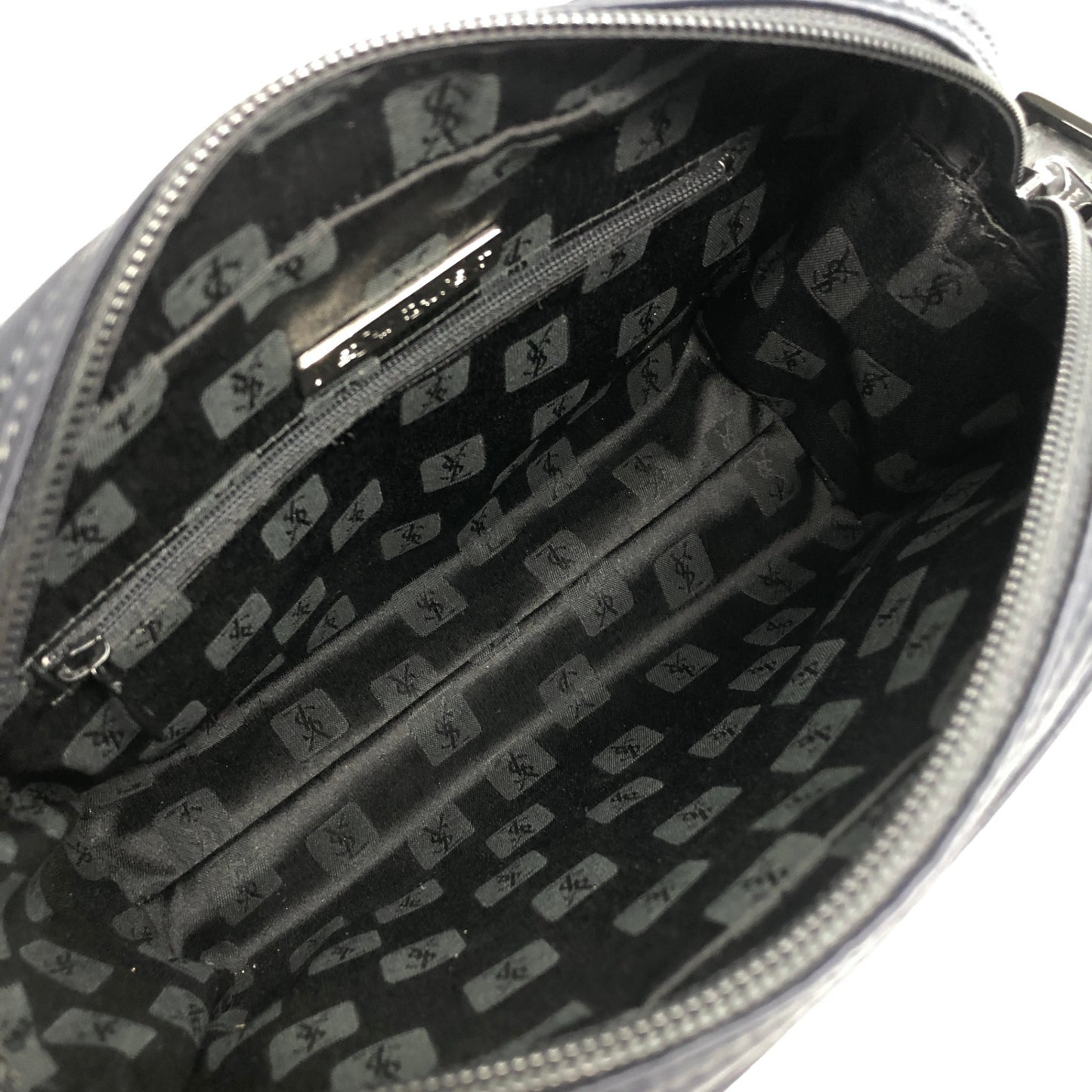 Yves Saint Laurent YSL 標誌肩背包 海軍藍 復古 iav52t