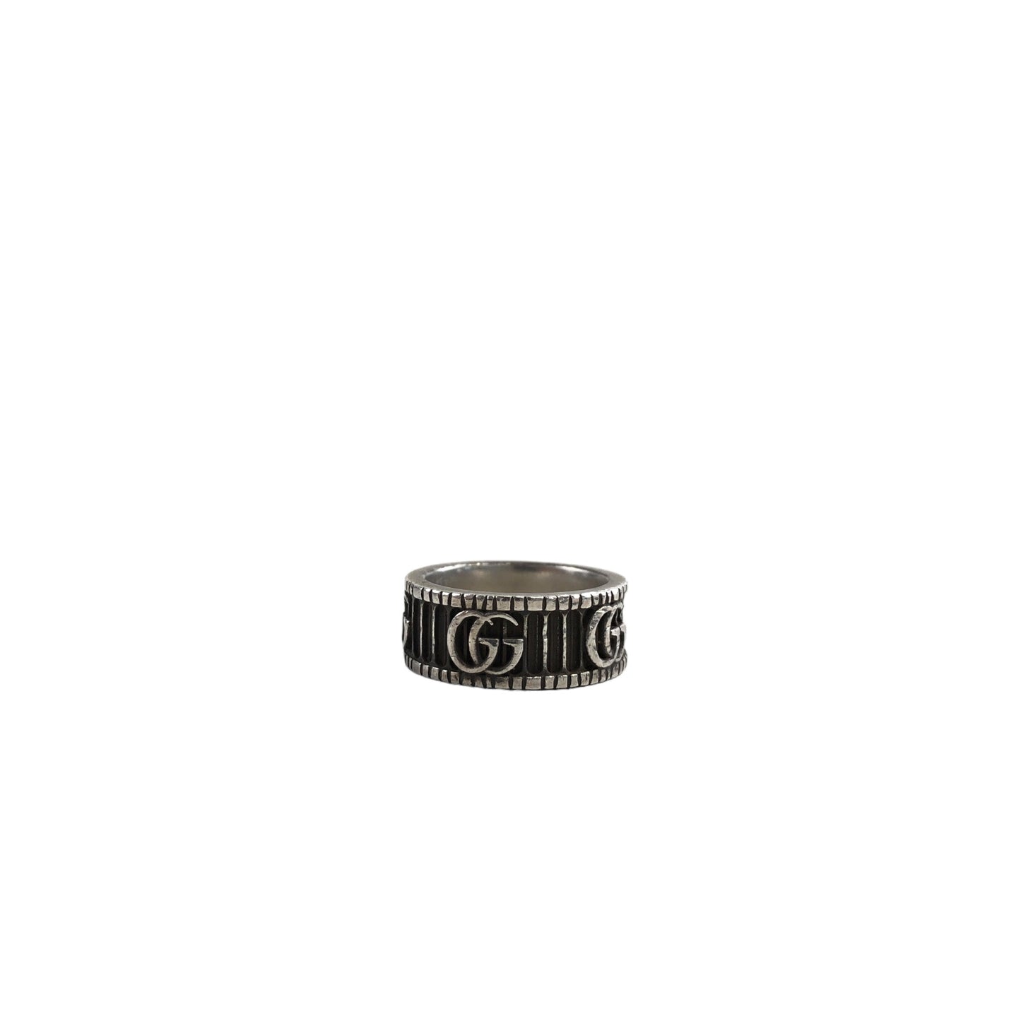 GUCCI GG Marmont 戒指 銀色復古 cwb566