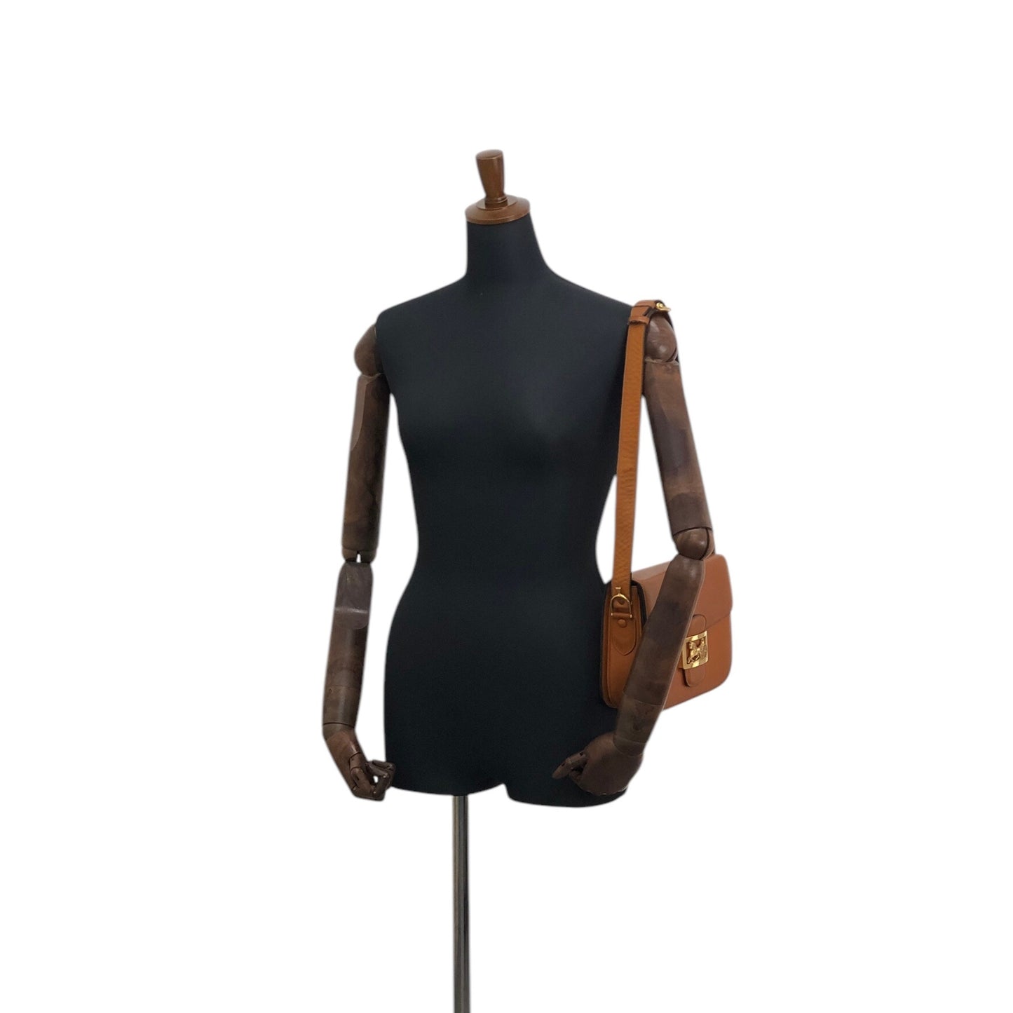 CELINE Horse Carriage Shoulder bag Brown Vintage pejihj