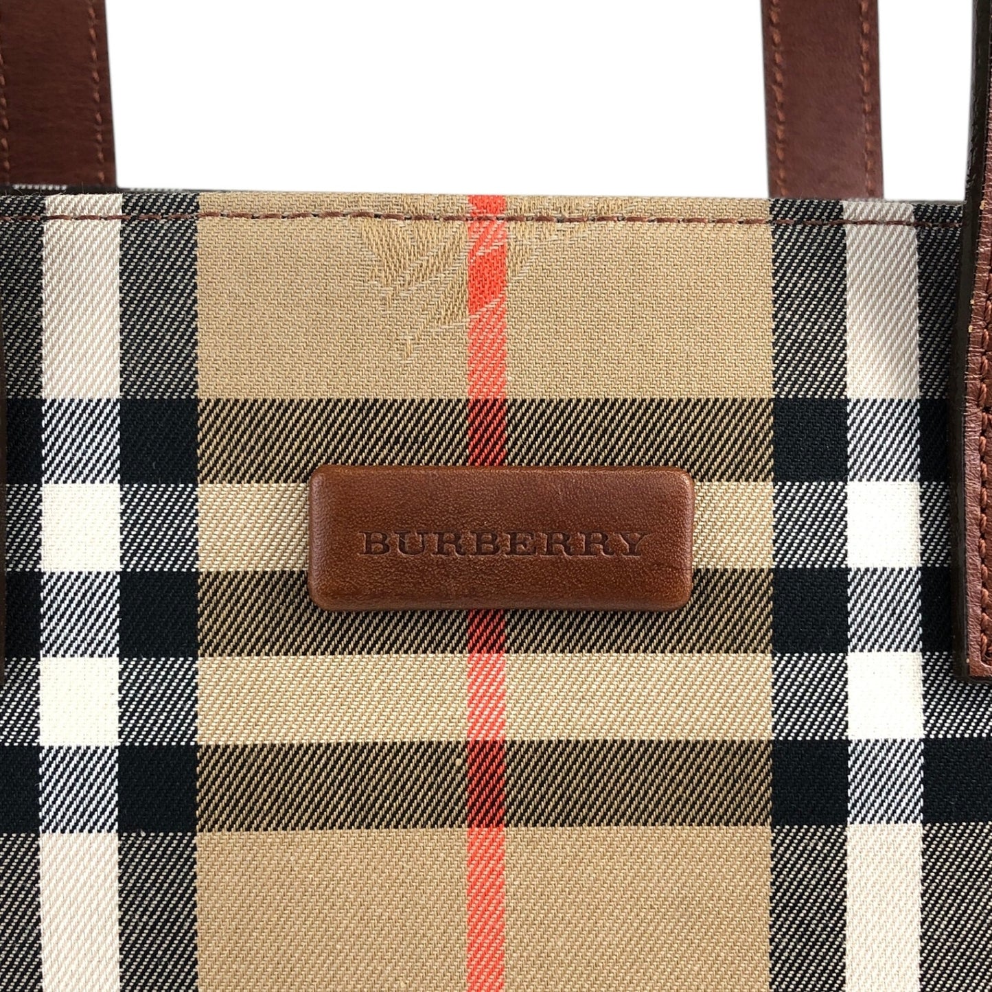 BURBERRY Nova 格紋手提包米色復古 bc7gmg