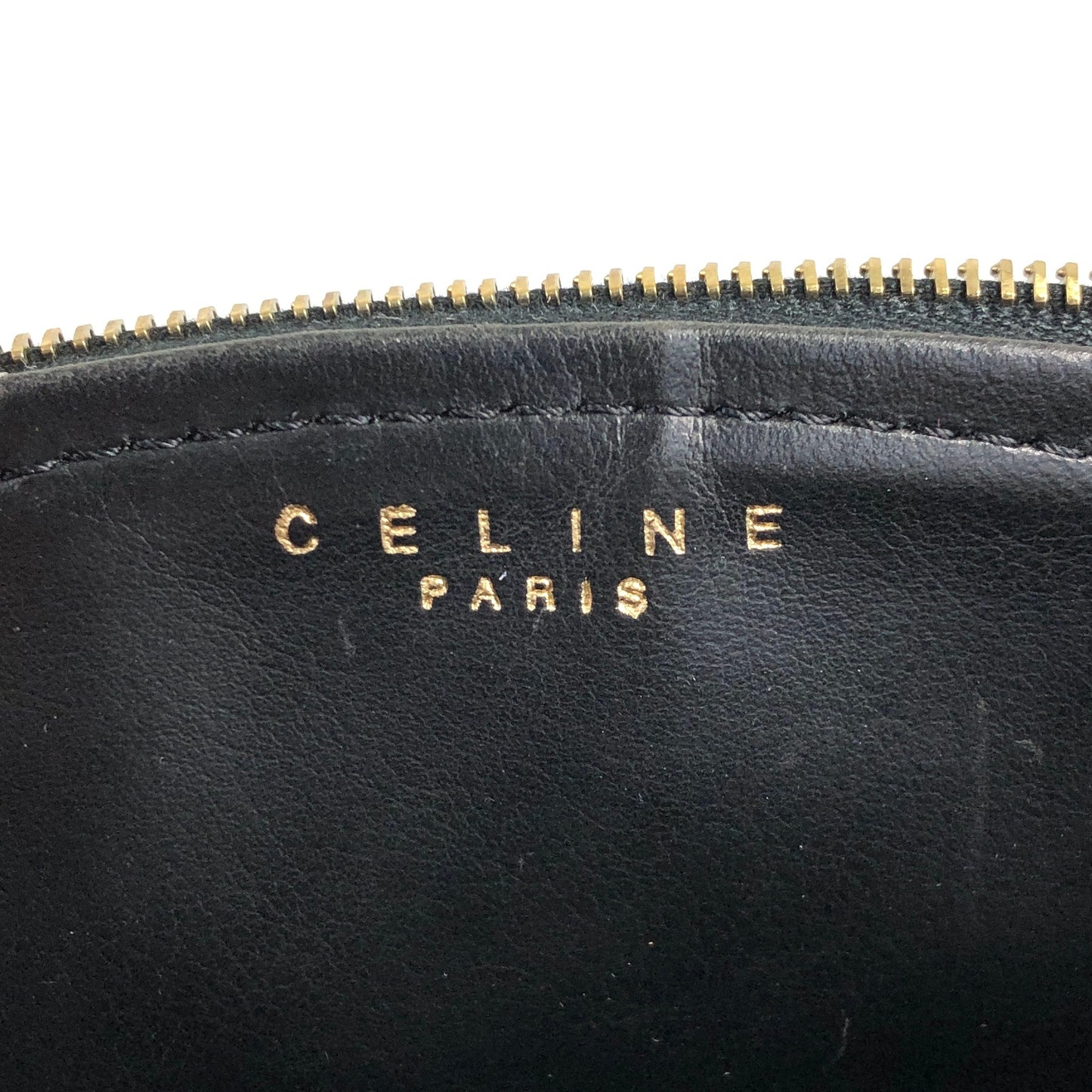 CELINE Macadam Blason Pouch Black Vintage yef5at