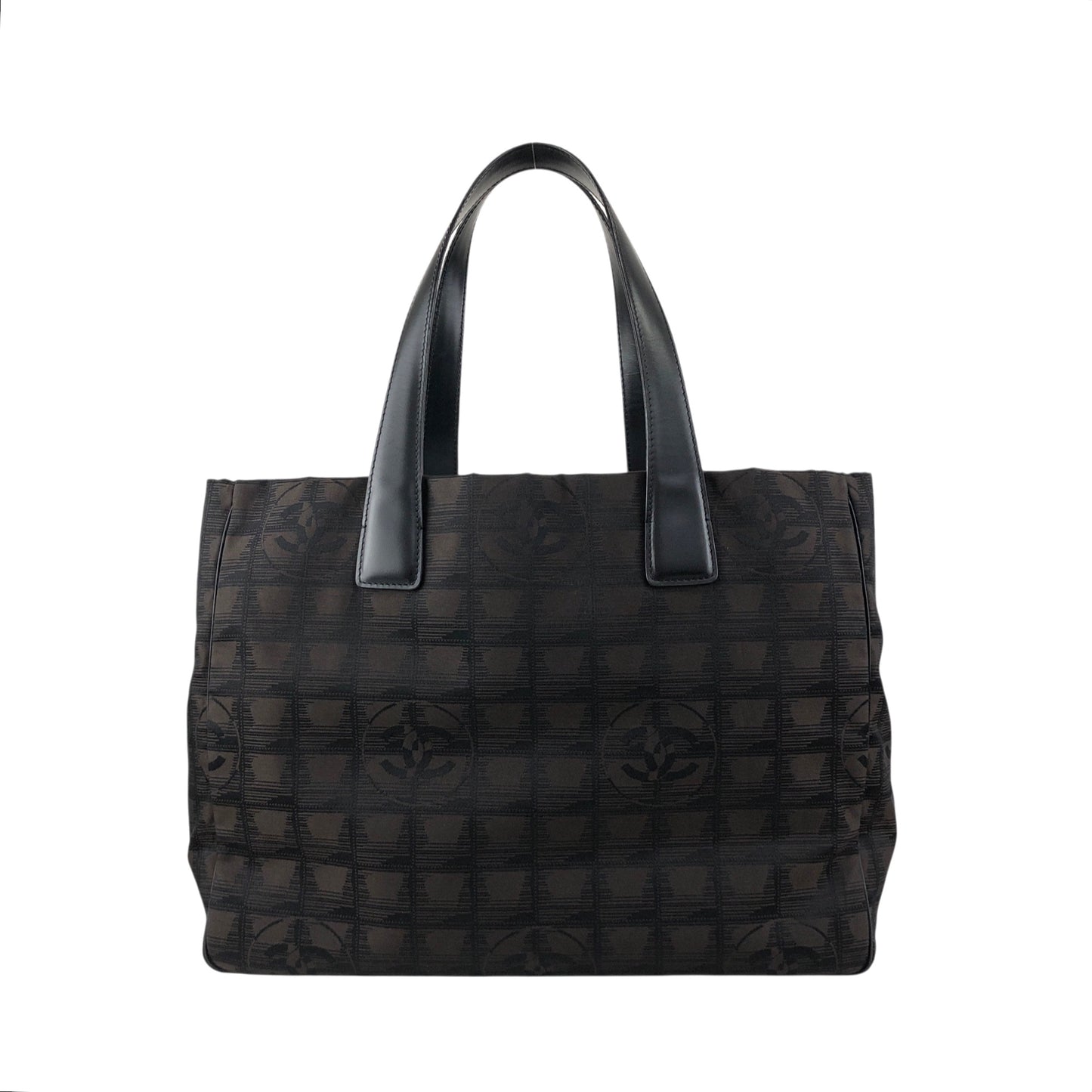 CHANEL New Travel Line Totebag Brown Vintage fxv5jr