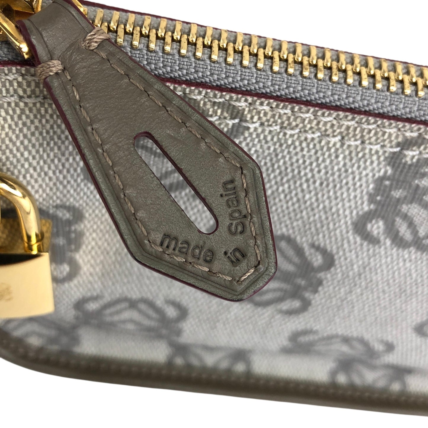 LOEWE Anagram Padlock Small Handbag Gray Vintage npexnd