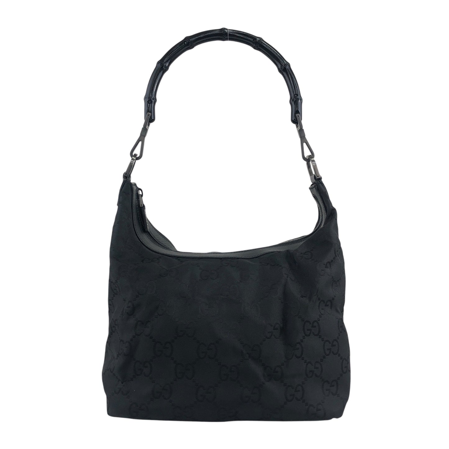 GUCCI GG Pattern Bamboo Shoulder bag Black Vintage ifi8dz