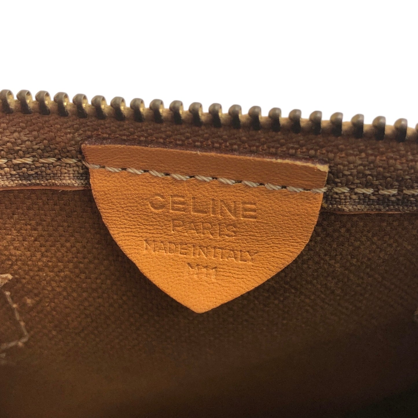 CELINE Macadam 兩用小號手提包單肩包米色復古 ecy7xt