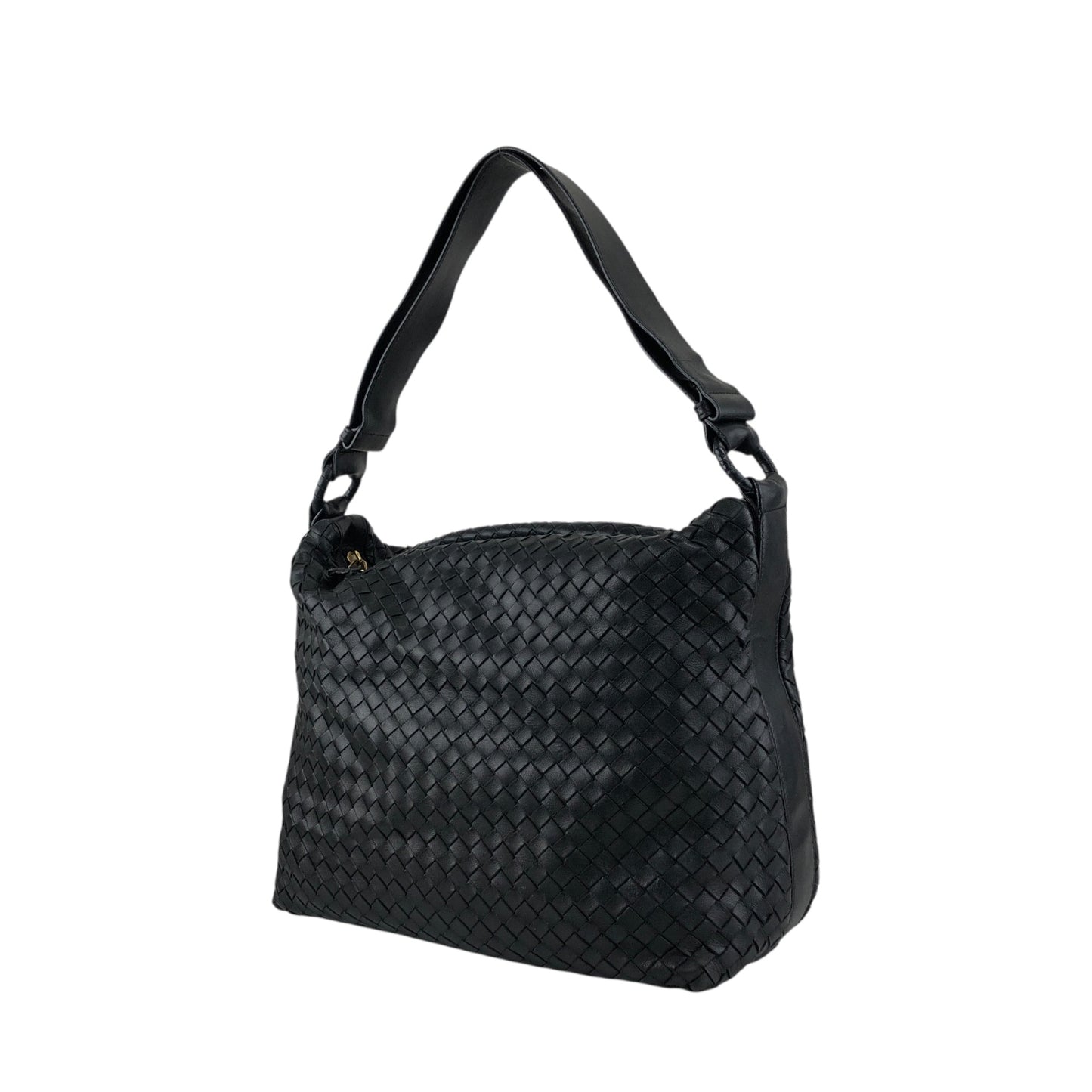 Bottega Veneta Intrecciato Shoulder bag Black Vintage w3k2a2