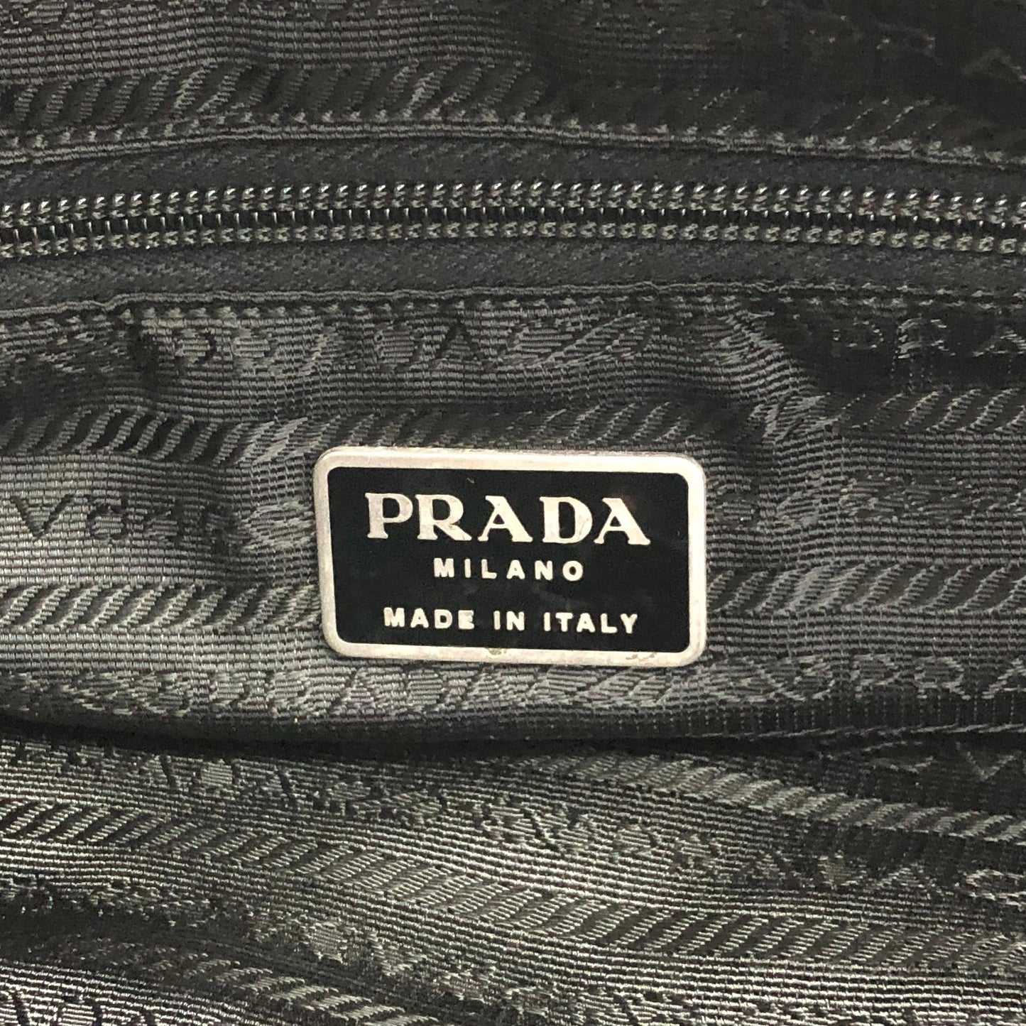 PRADA 三角形標誌單肩包手提包黑色復古 zcer6j