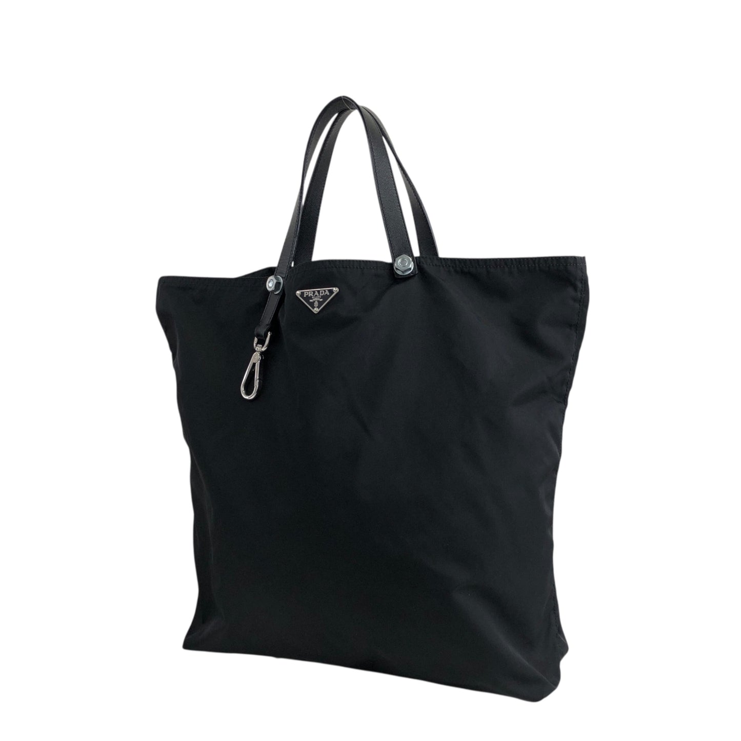 PRADA Triangle Logo Totebag Black Vintage i2tjbe