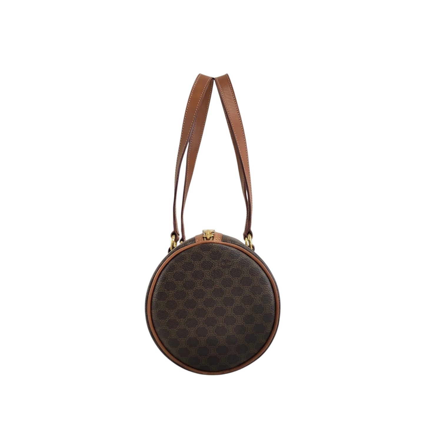CELINE Macadam Blason Handbag Brown Vintage vkp6jp