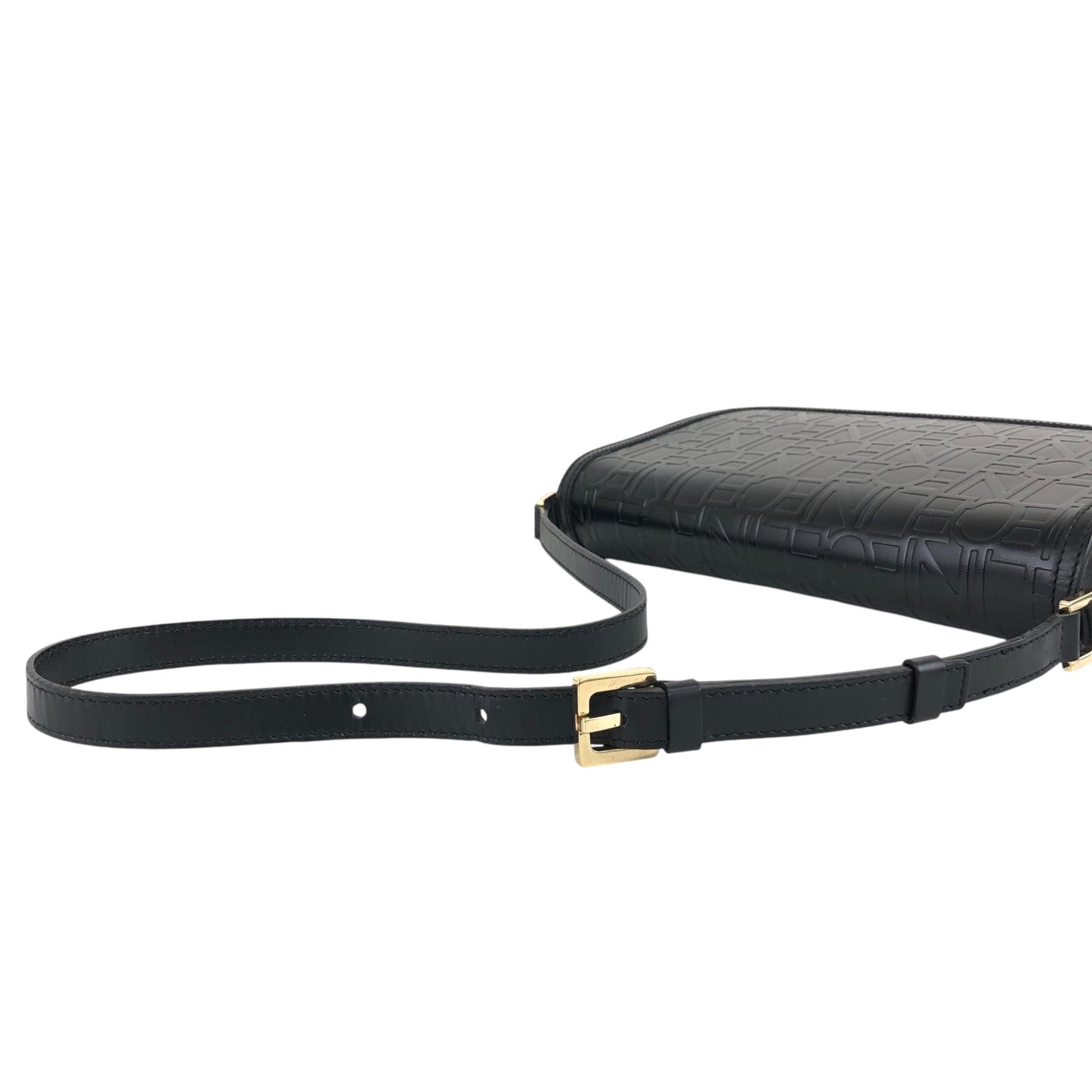 CELINE Logo Shoulder bag Black Vintage z7yz82