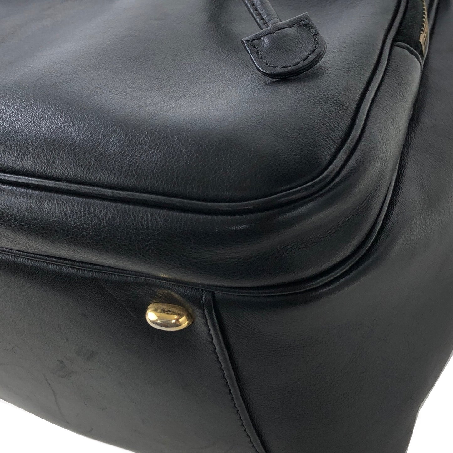 CELINE Starball Logo Leather Backpack Black Vintage jn25uf