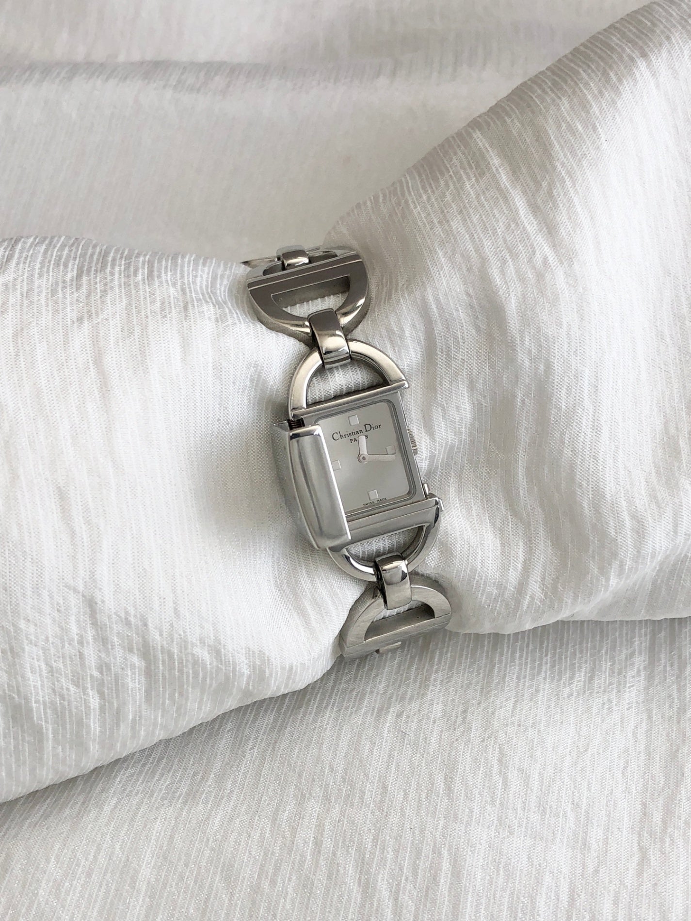 Christian Dior Quartz Watch Silver Vintage D78-100 zvwjvu