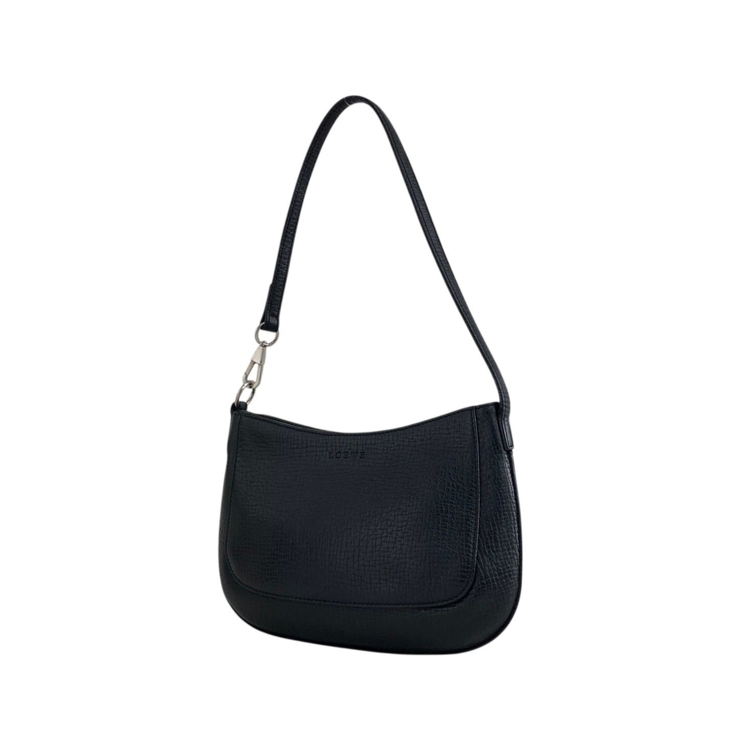 LOEWE Logo Embossed Small Handbag Black Vintage dxvbfj