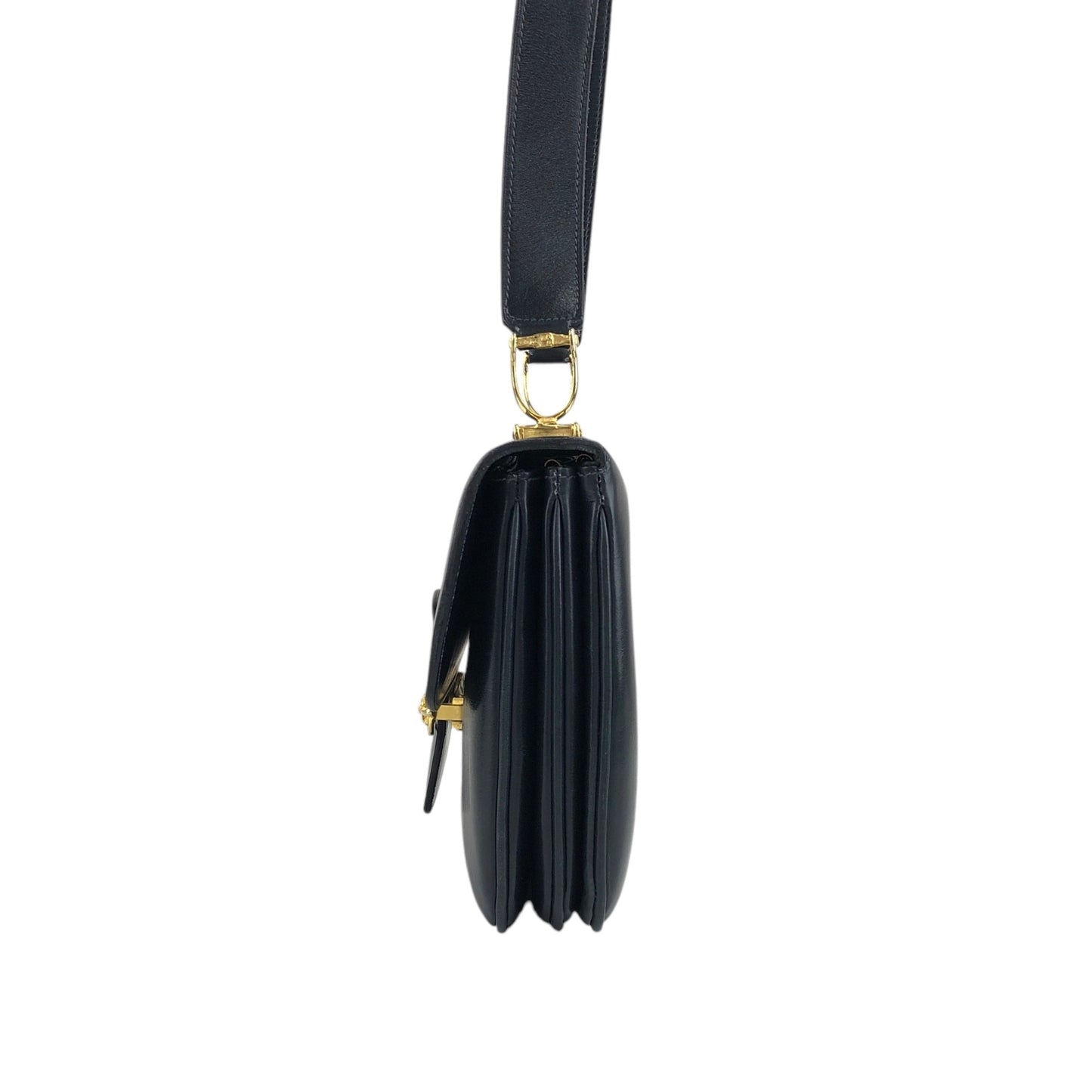 CELINE Horse Bit Shoulder bag Dark Navy Vintage k2egpz