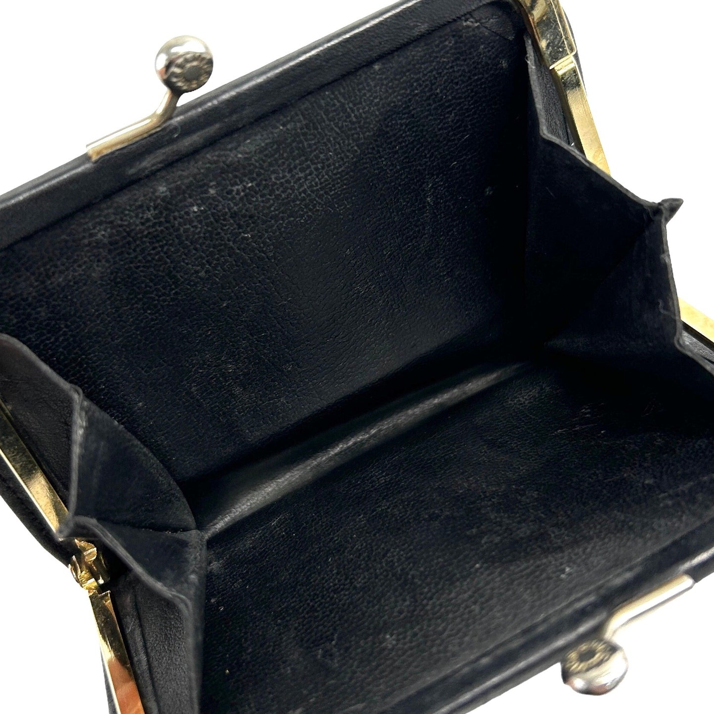 CELINE Macadam Triomphe Metal Clasp Folded Wallet Black Vintage atgwbh