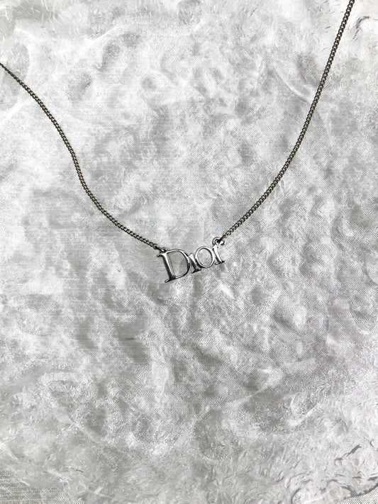 Christian Dior 標誌項鍊 銀色 復古 ymmgg4