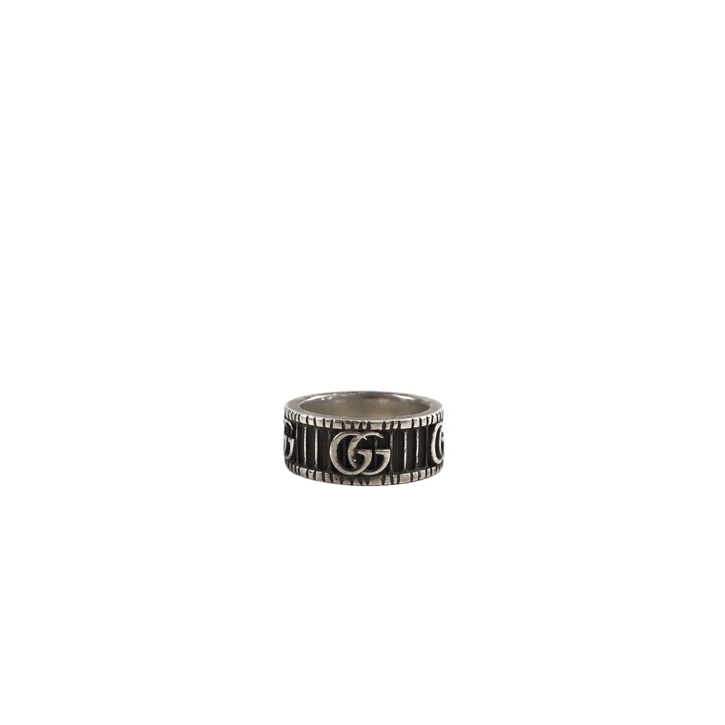 GUCCI GG Marmont 戒指 銀色復古 cwb566
