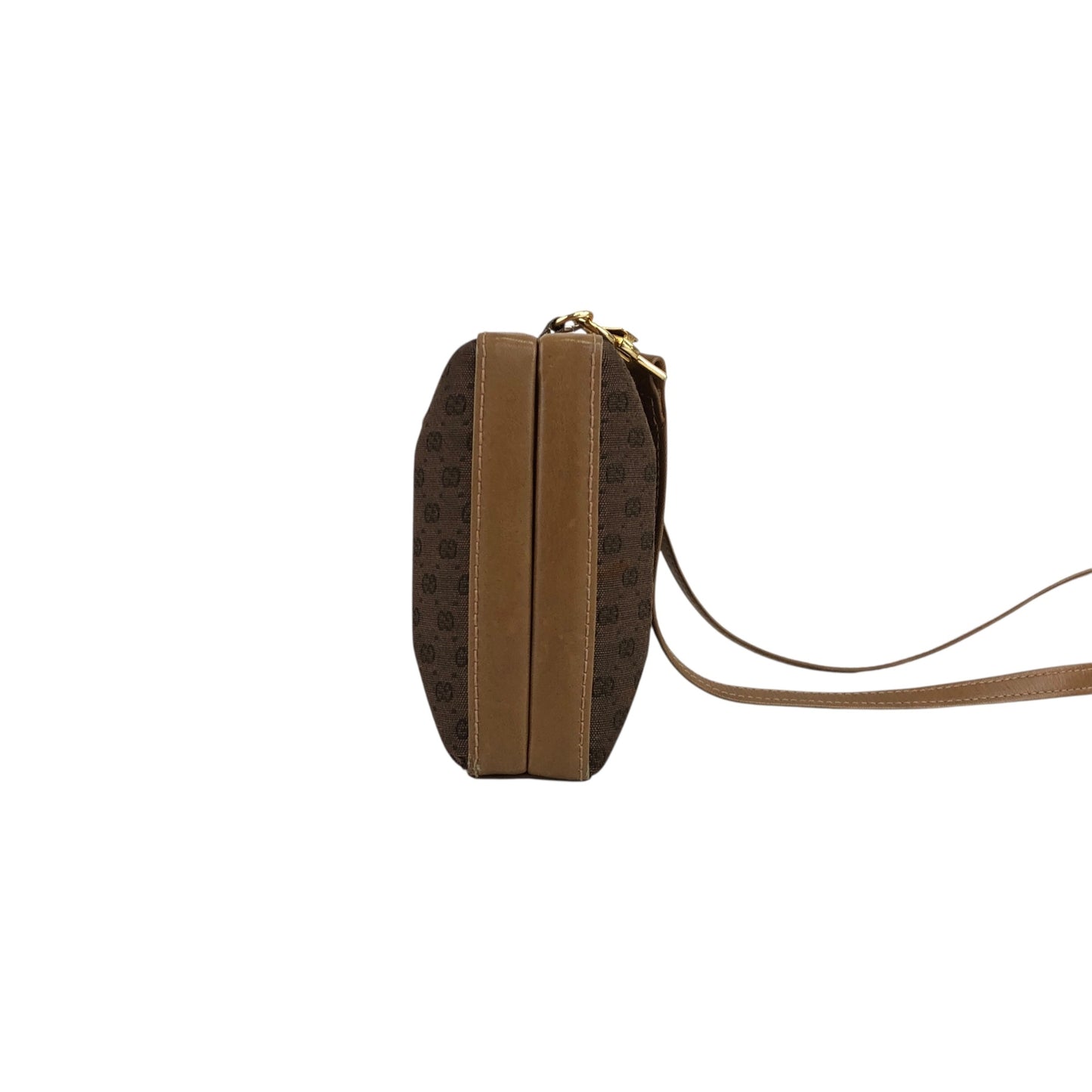 GUCCI GG Logo Motif Shoulder bag Brown Vintage xfb6jw