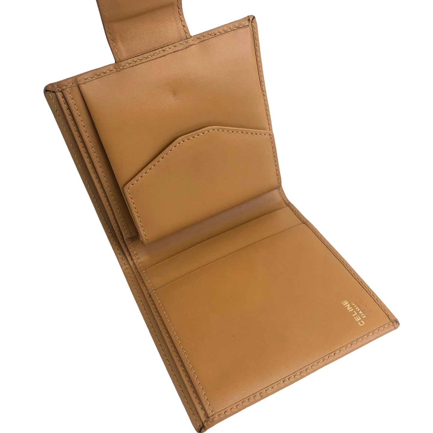 CELINE Macadam Blason 折疊錢包 棕色 復古 dr584p