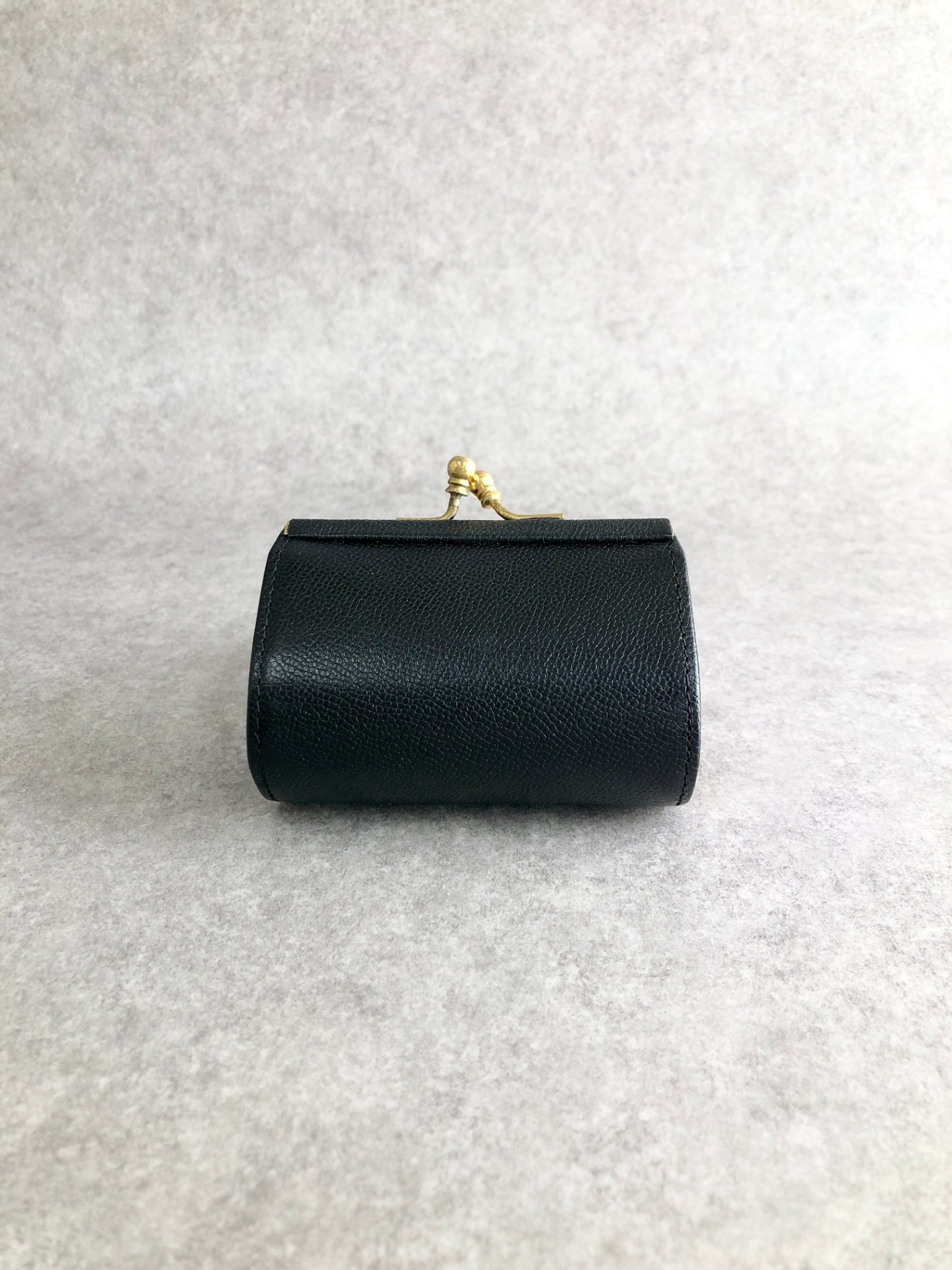 Yves Saint Laurent YSL 標誌金屬扣零錢包黑復古 hvc8nr