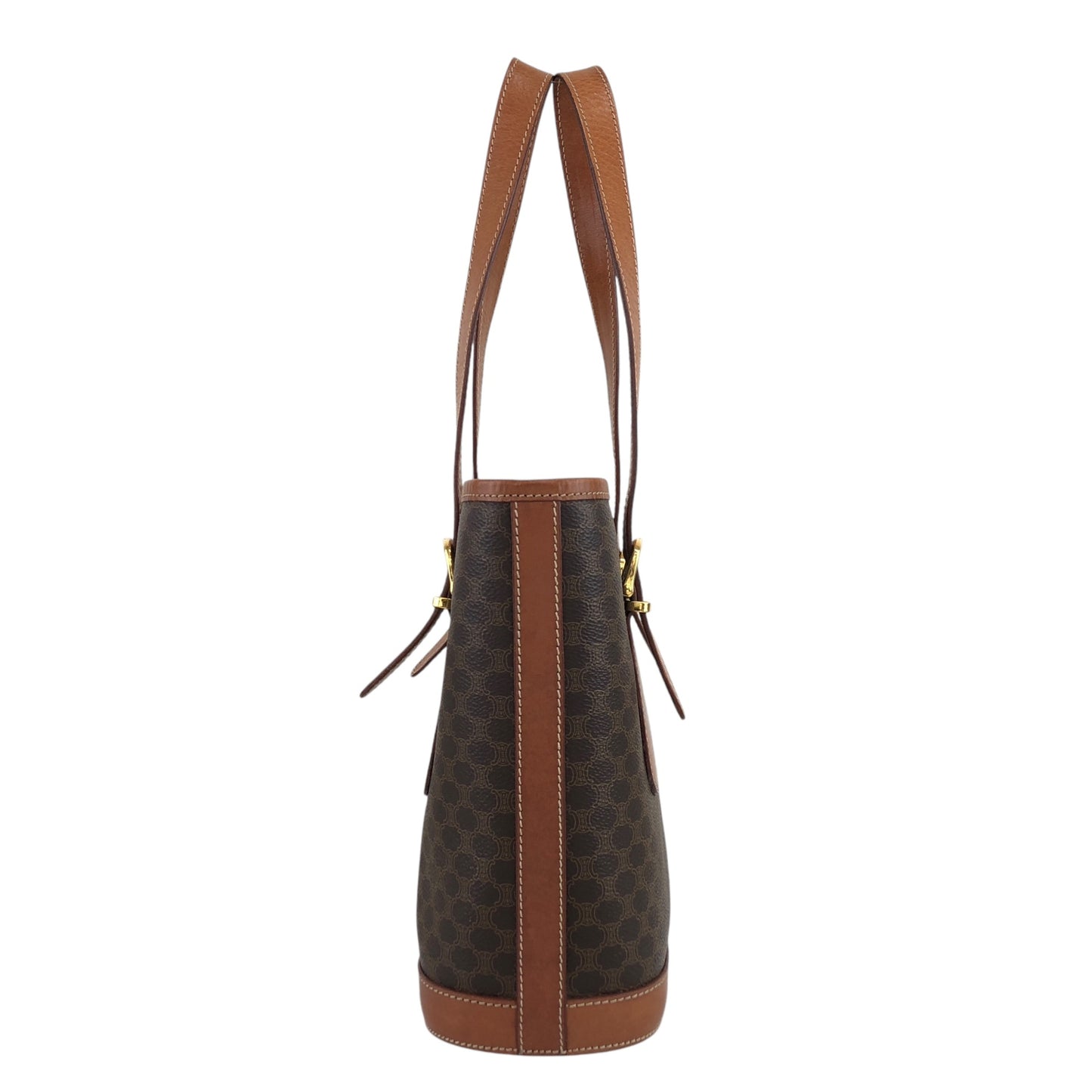 CELINE Macadam Blason Shoulder bag Totebag Brown Vintage zejwrz