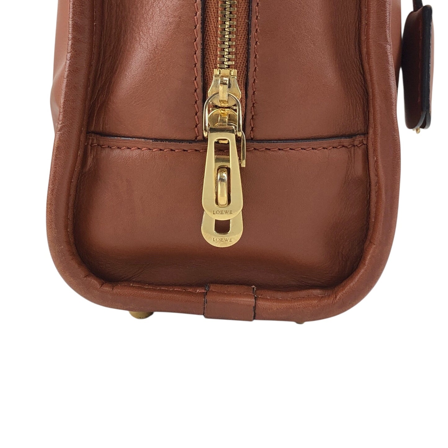 LOEWE Amazona23 Anagram Two-way Small Boston bag Shoulder bag Brown Vintage 3m6b28