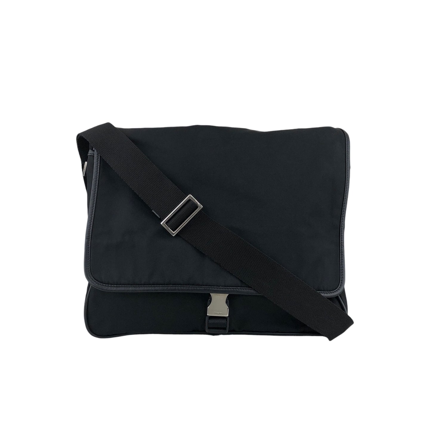 PRADA Triangle Logo Shoulder bag Black Vintage yp8wu5