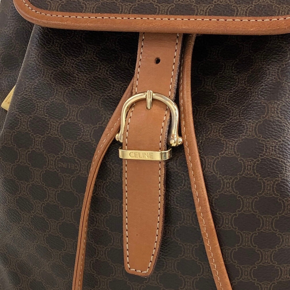 CELINE Macadam Backpack Brown Vintage i8882p