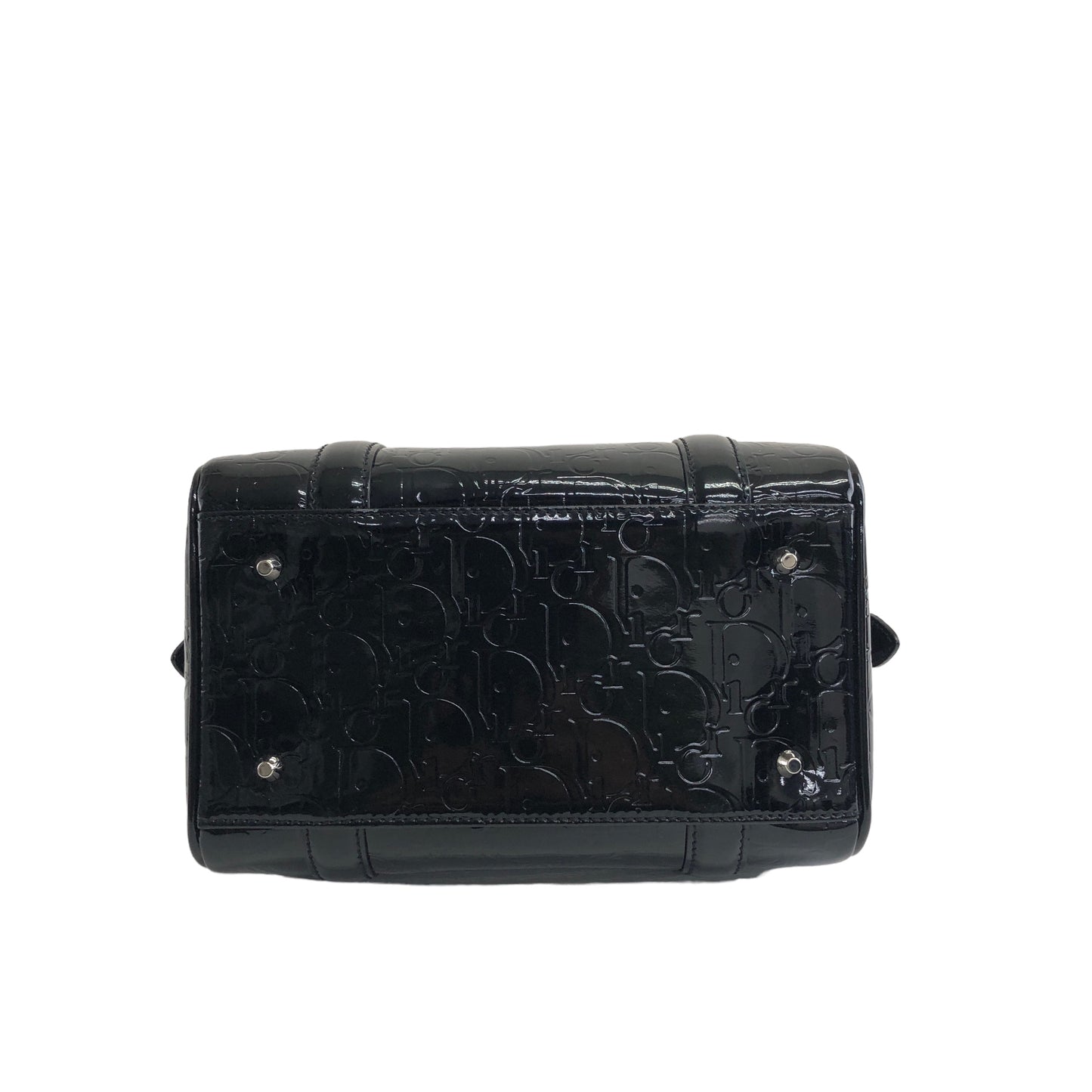 Christian Dior Trotter 漆皮手袋波士頓包黑色復古 ckzjdp