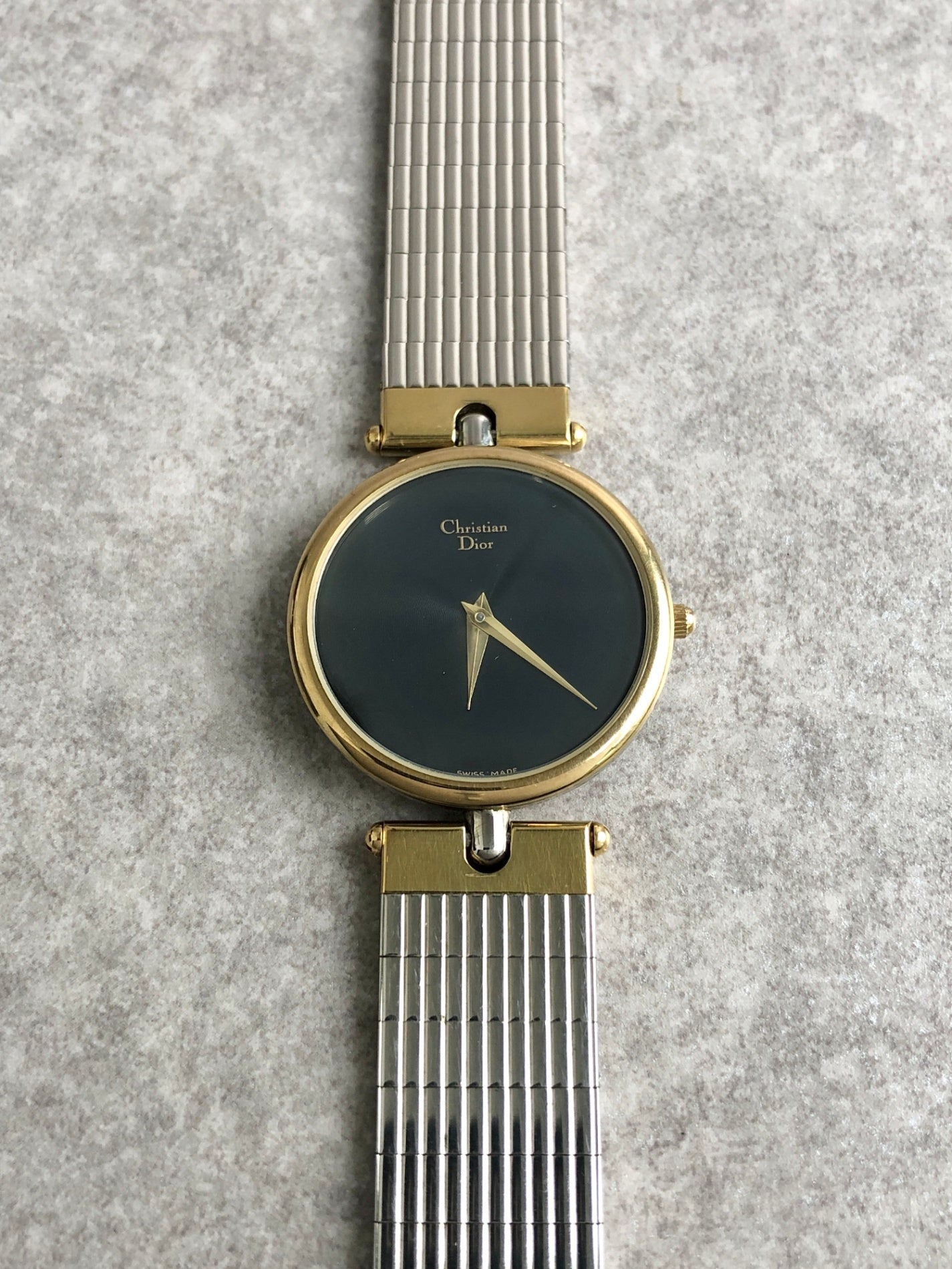 Christian Dior Quartz Watch Silver×Gold Vintage m8wvnb