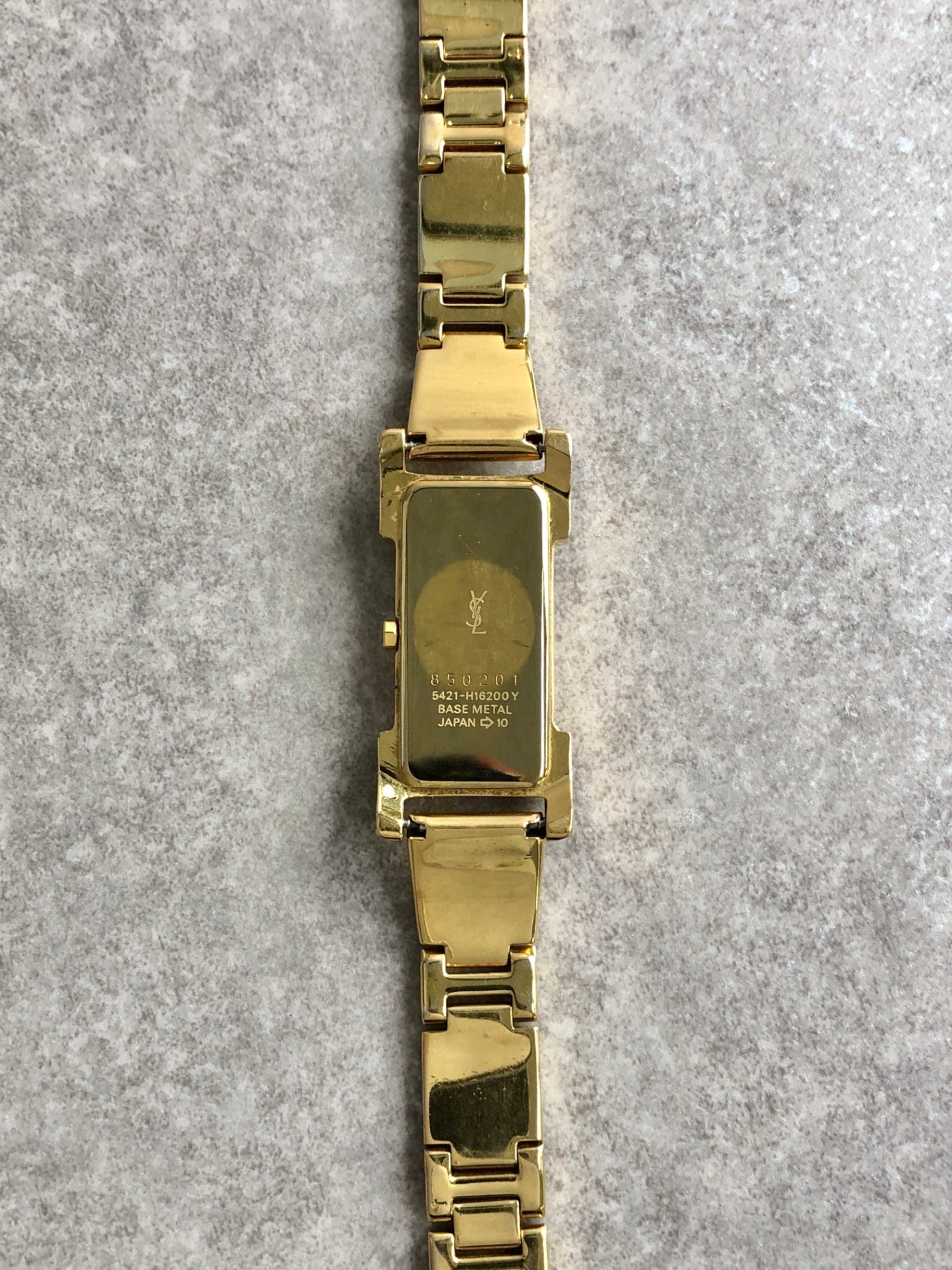 Yves Saint Laurent YSL Logo Watch Gold 5421-HI6200Y Vintage fxbm3g