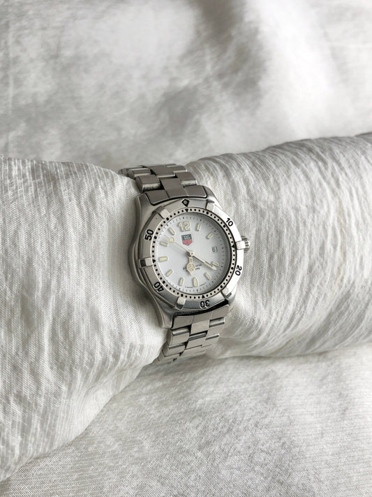TAG Heuer Quartz Watch Silver Professional 200 wk1311 Vintage j455hr