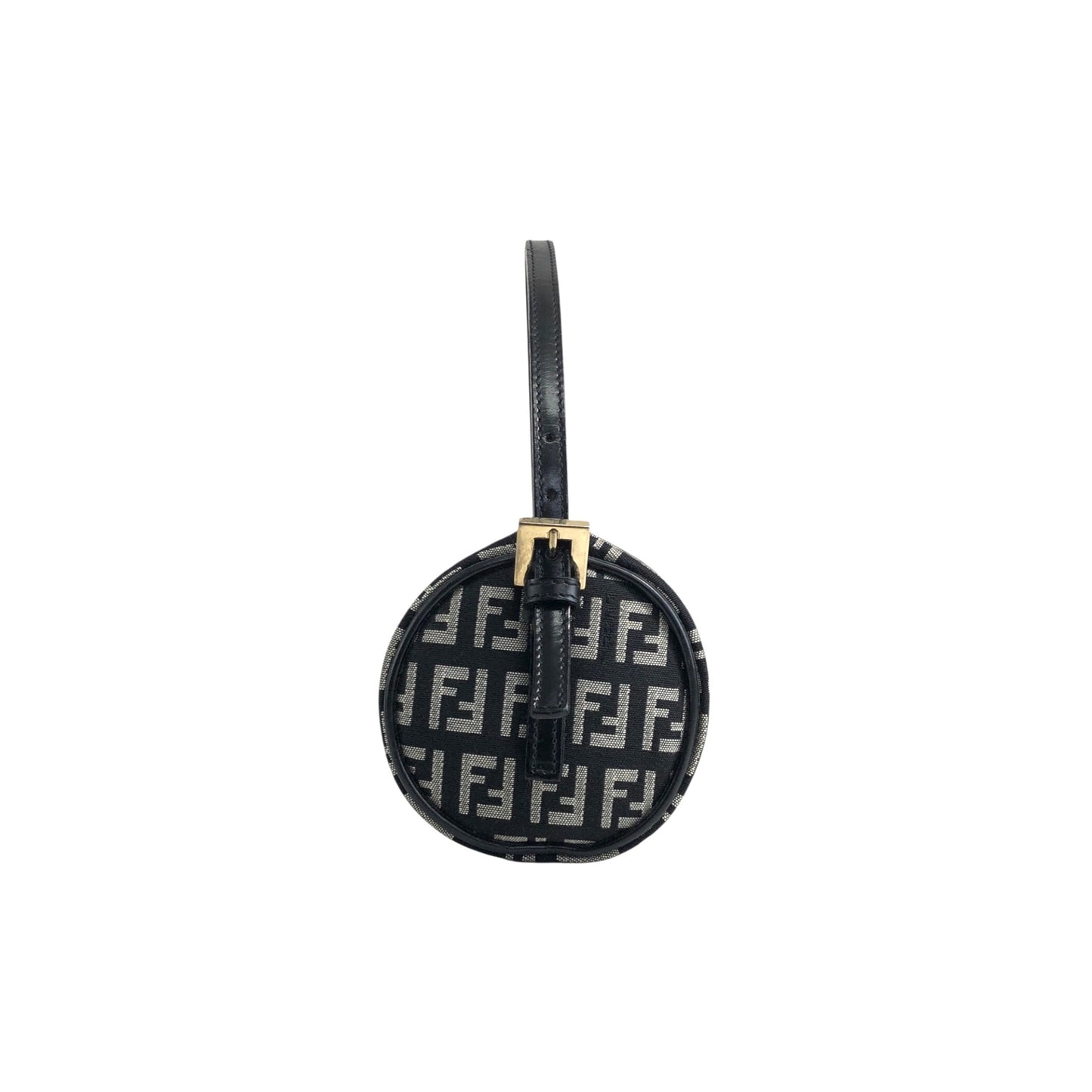 FENDI Zucchino Handbag Pouch Black Vintage zrasnu
