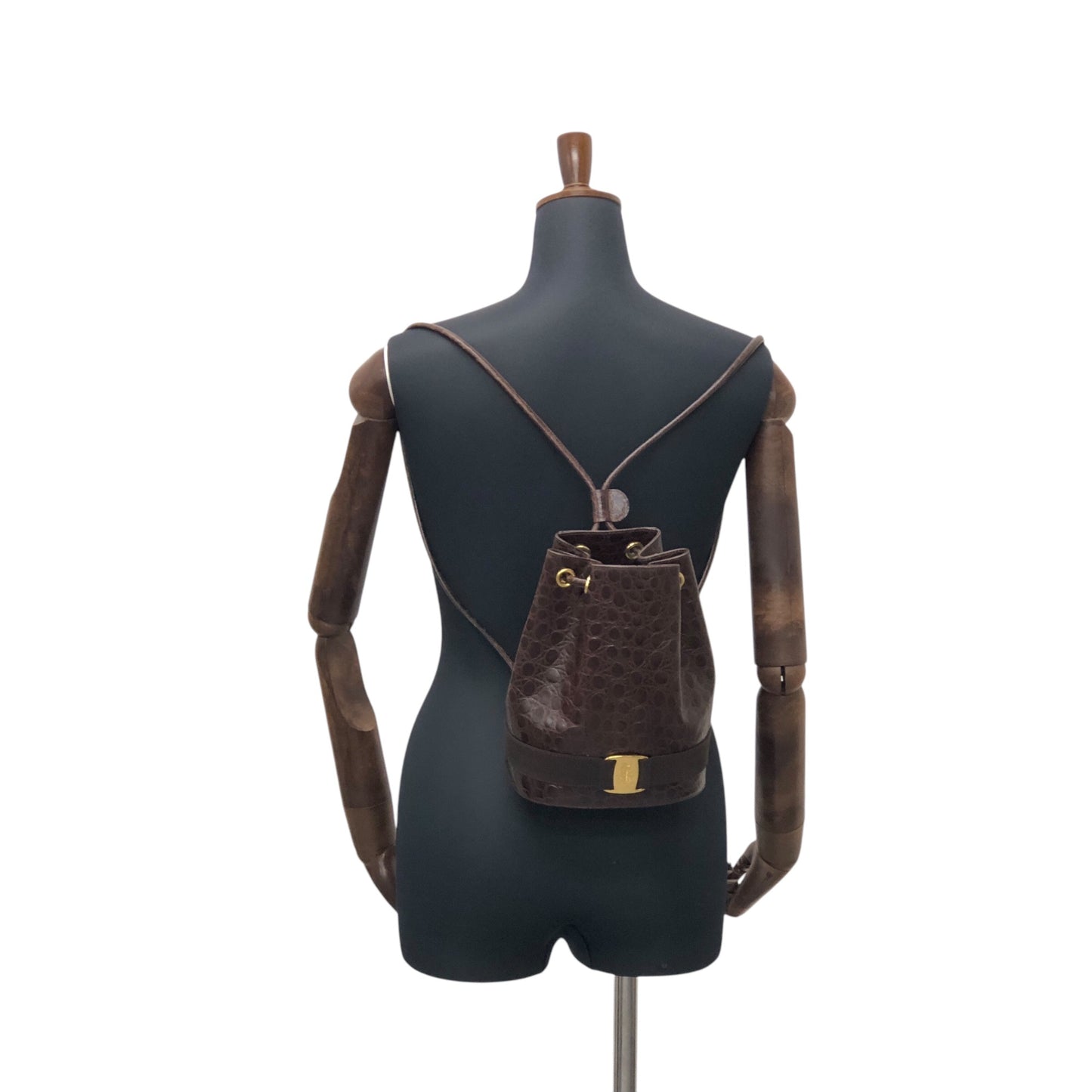 Salvatore Ferragamo Vala Backpack Brown Vintage 5t6wvc