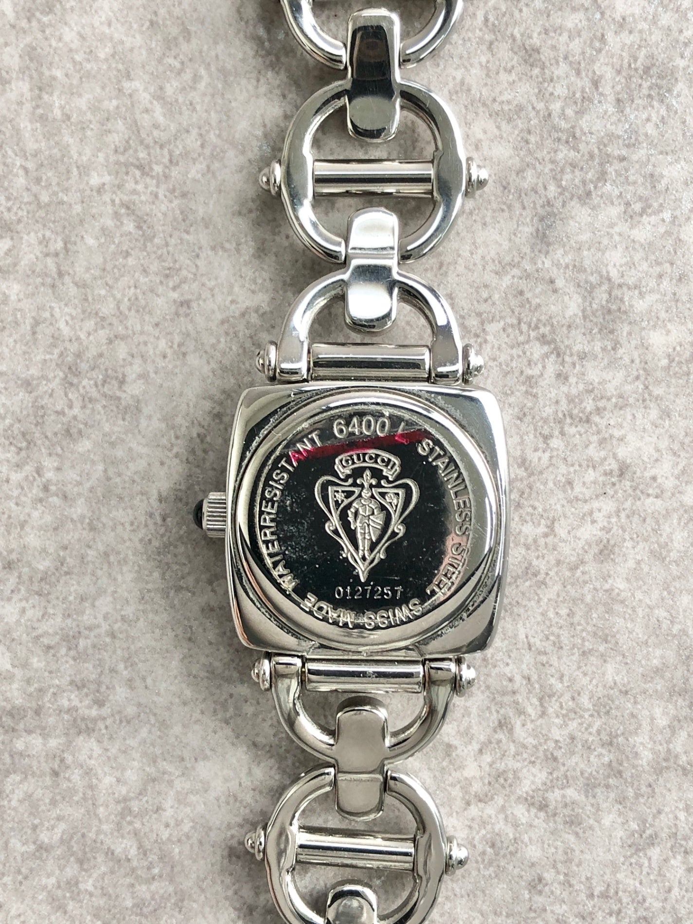 GUCCI Horse Bit Quartz Watch Silver 6400L Vintage 4rd3fu