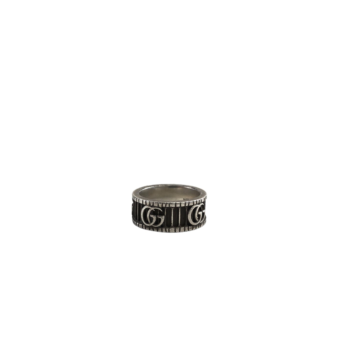 GUCCI GG Marmont 戒指 銀色復古 cwb566