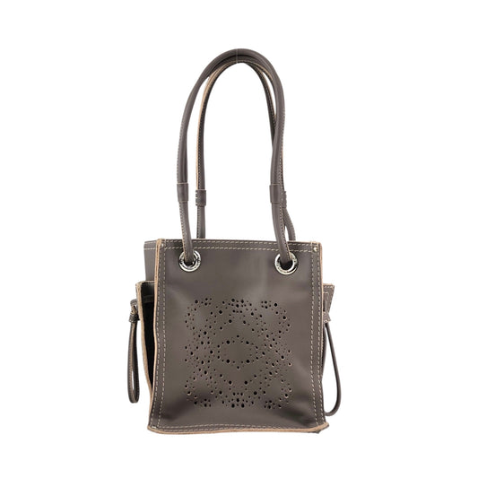 LOEWE Anagram Handbag Totebag Brown Vintage cgduag