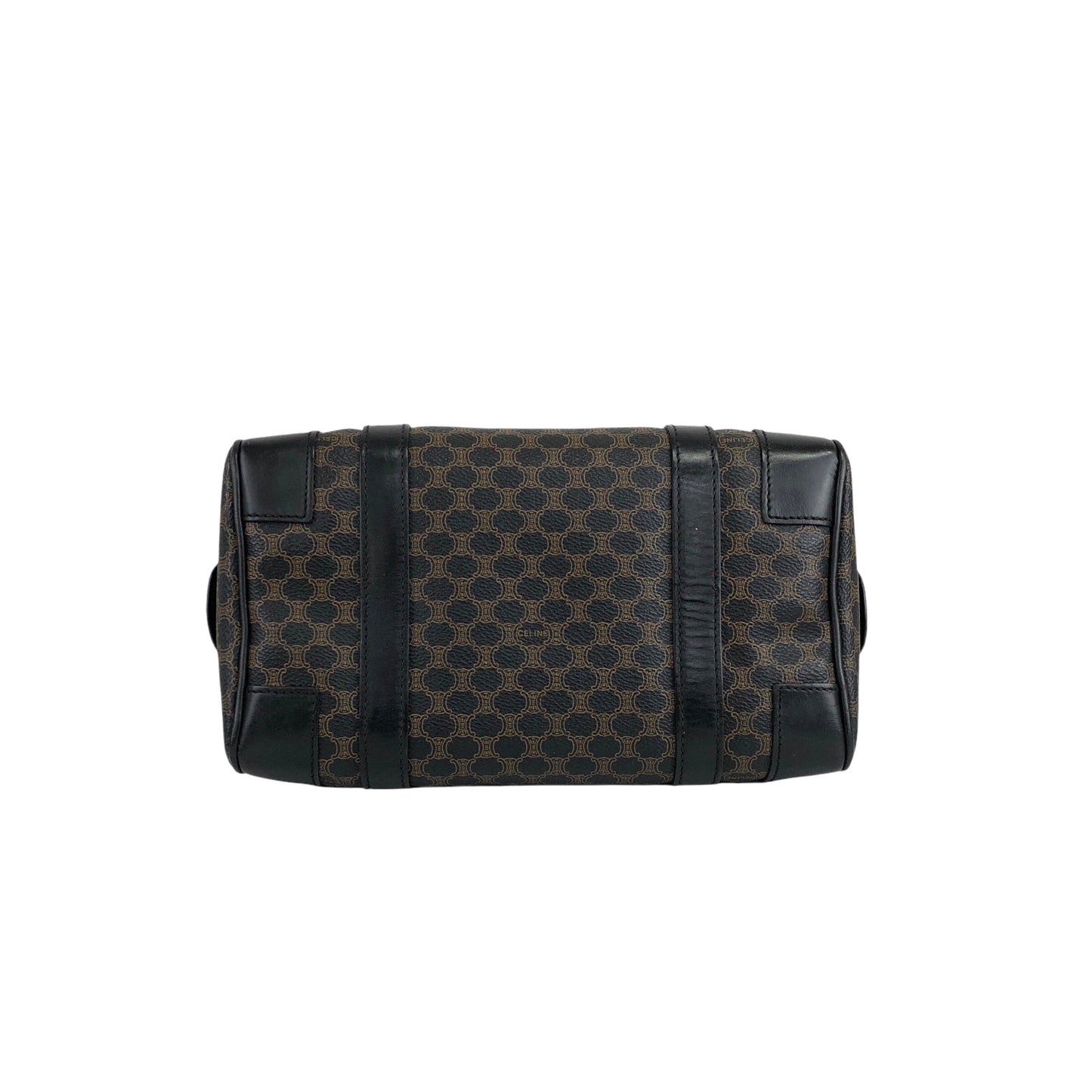 CELINE Macadam Blason Two-way Shoulder bag Boston bag Brown Vintage 5uamii