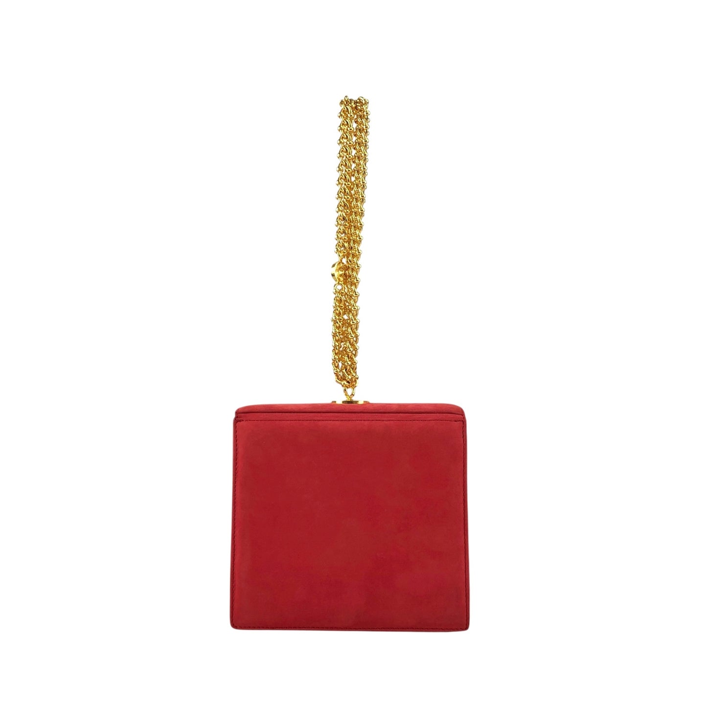 Tiffany & Co. Logo Small Chain Handbag Red Vintage gphne8