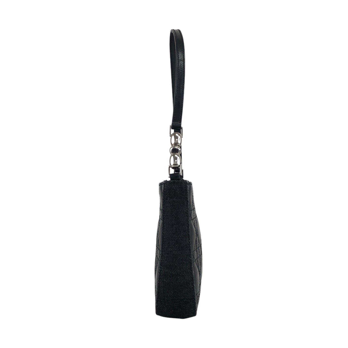 Christian Dior Cannage Small Shoulder bag Black Vintage p5ui7r