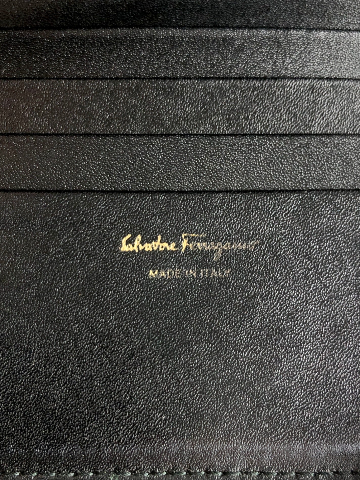 Salvatore Ferragamo Gancini Folded Wallet Black Vintage f27ab4