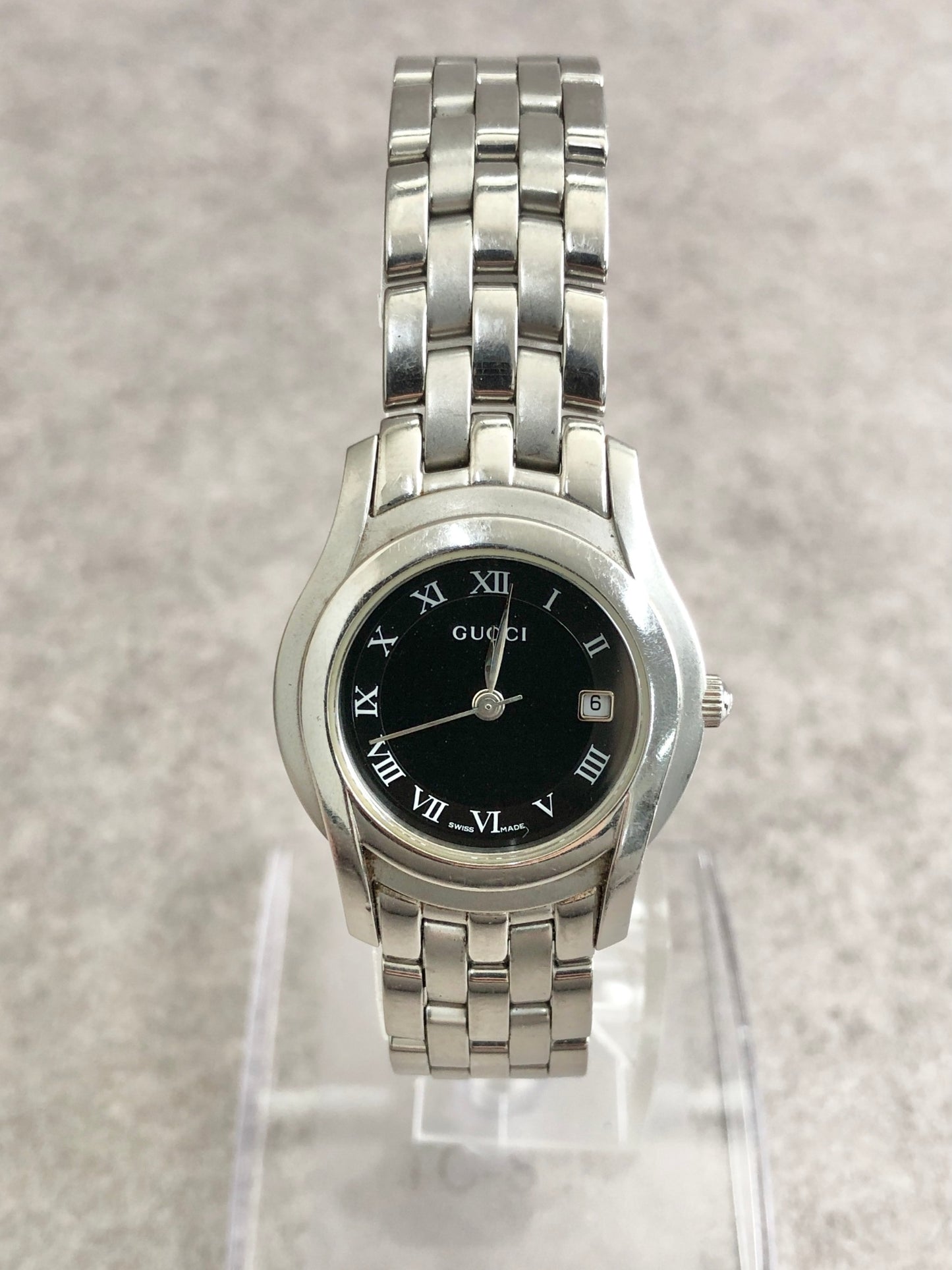 GUCCI Quartz Watch Silver 5500L Vintage 5aswfz