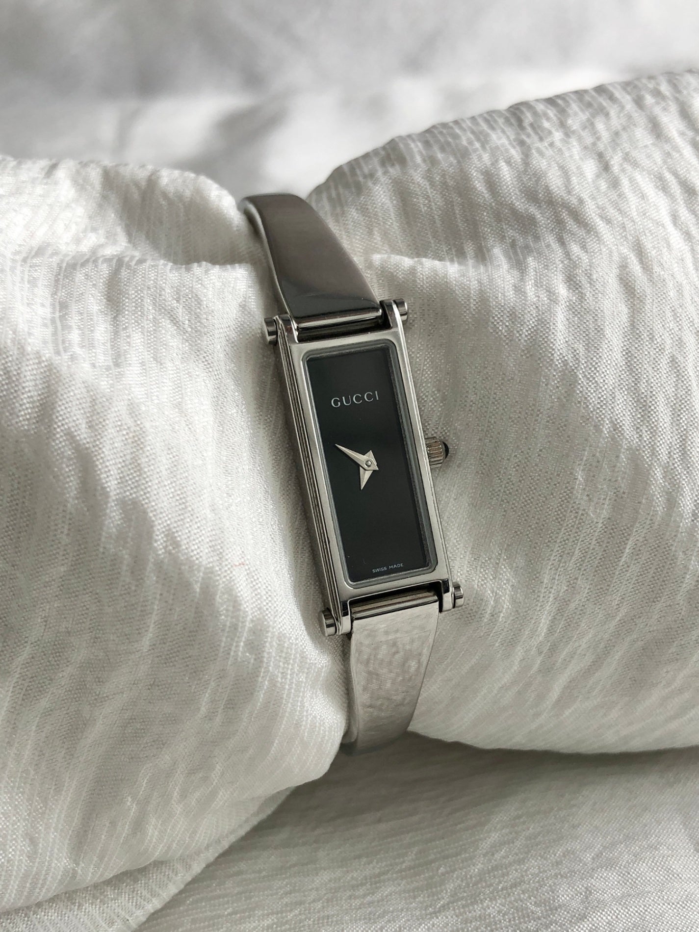 GUCCI Quartz Watch Silver 1500L Vintage u74u6j