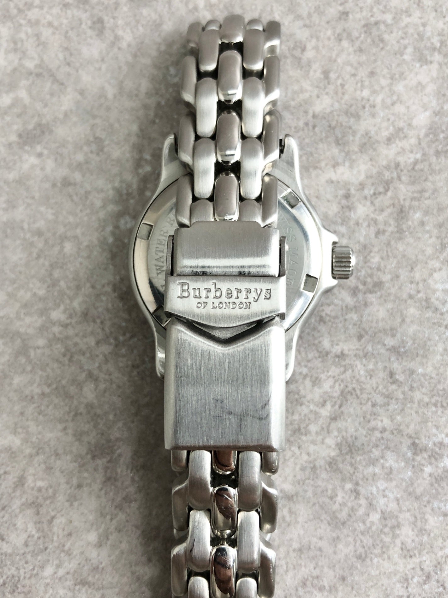 BURBERRY Quartz Watch Silver Vintage uzzmff