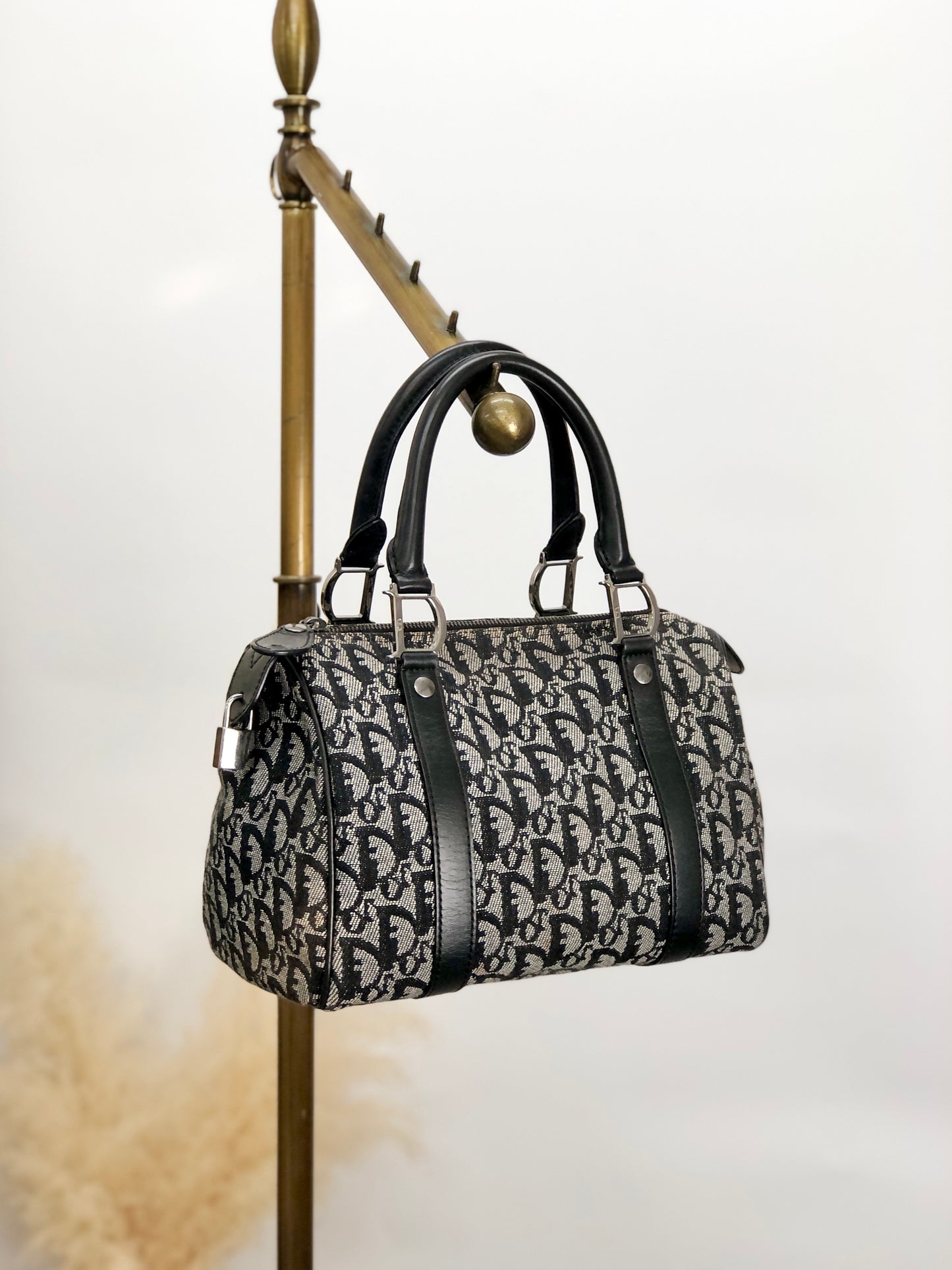 Christian Dior Trotter 手提包 波士頓包 黑色 復古 gyebye
