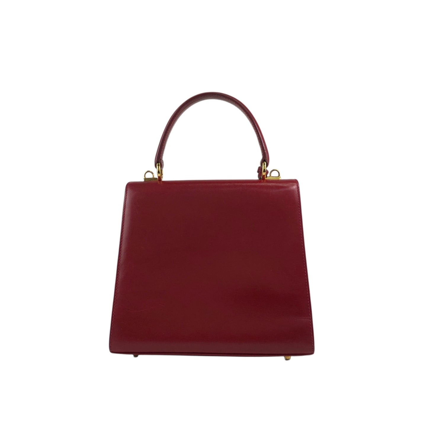 GUCCI Two-way Handbag Shoulder bag Red Vintage stnb53