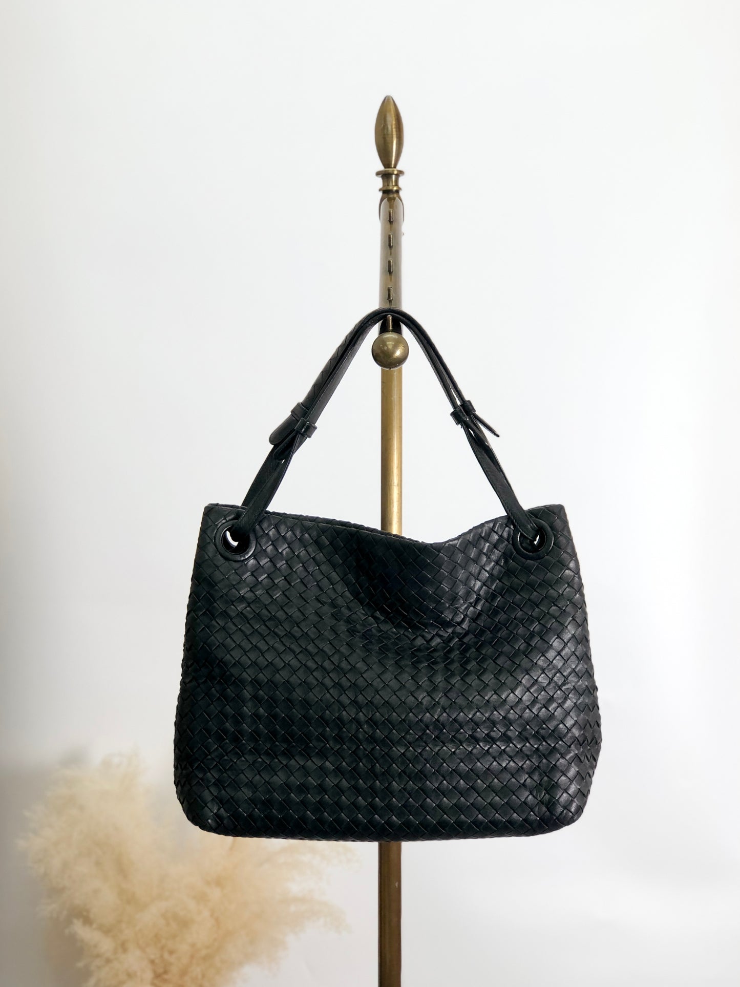 Bottega Veneta Intrecciato 單肩包 黑色 Vintage 4ytbbh