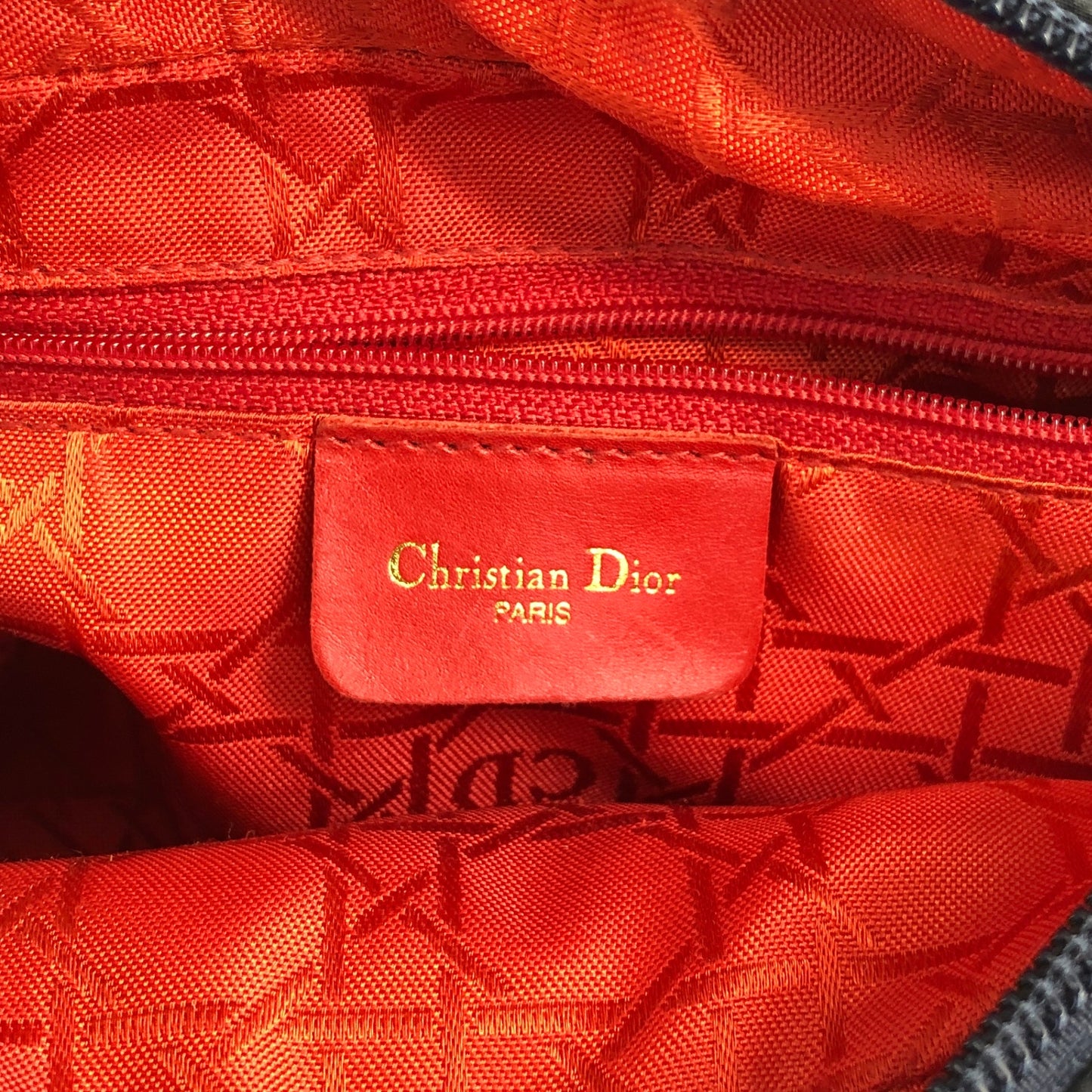 Christian Dior Cannage Logo Charm 單肩包 深海軍藍 復古 pdtnij