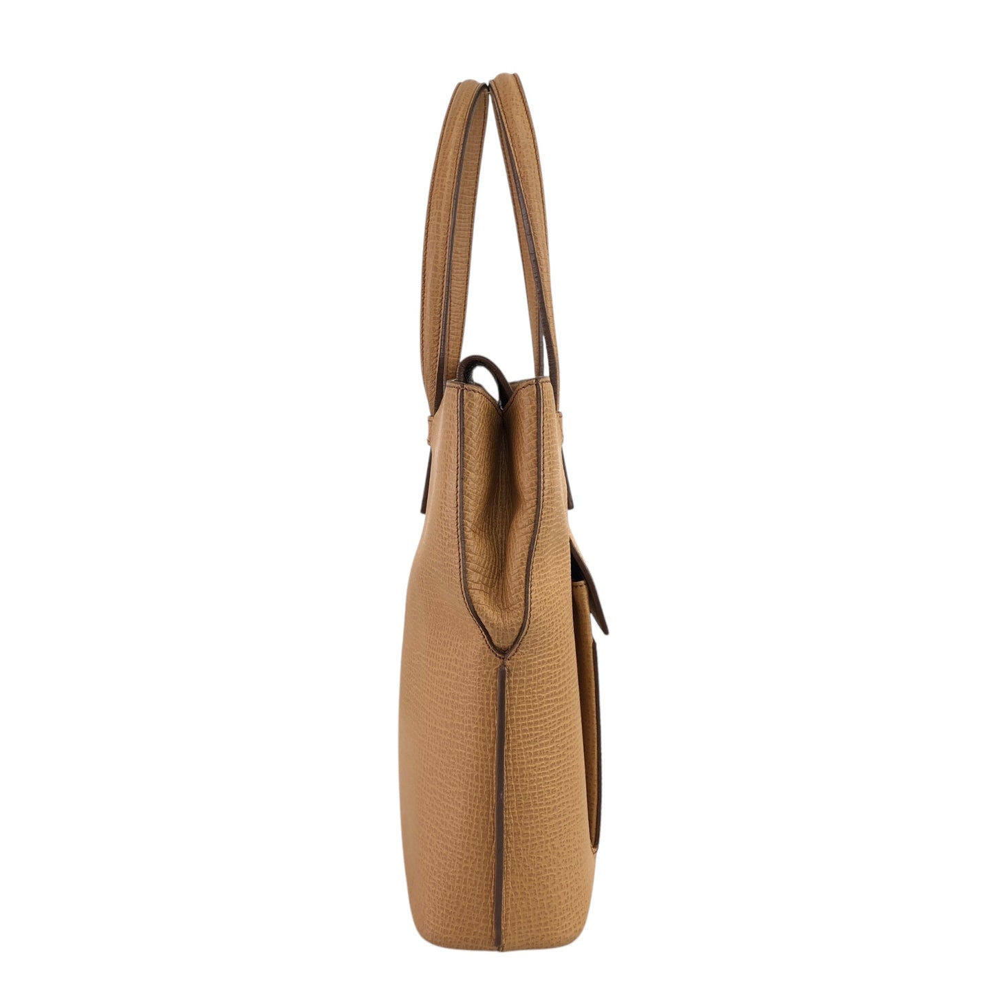 LOEWE Logo Embossed Handbag Camel Vintage smfwpe